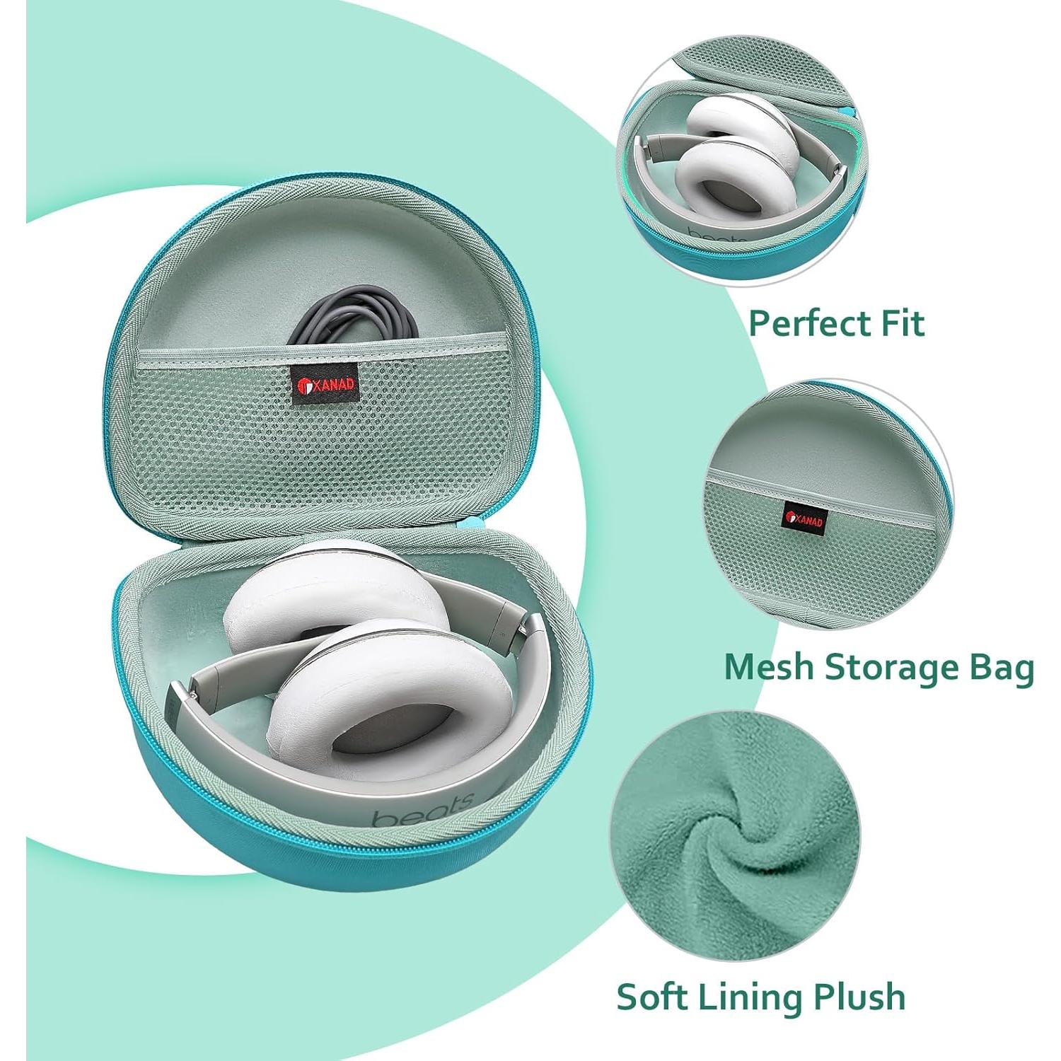Funda Dura XANAD Verde Menta para Auriculares Beats y TOZO HT2