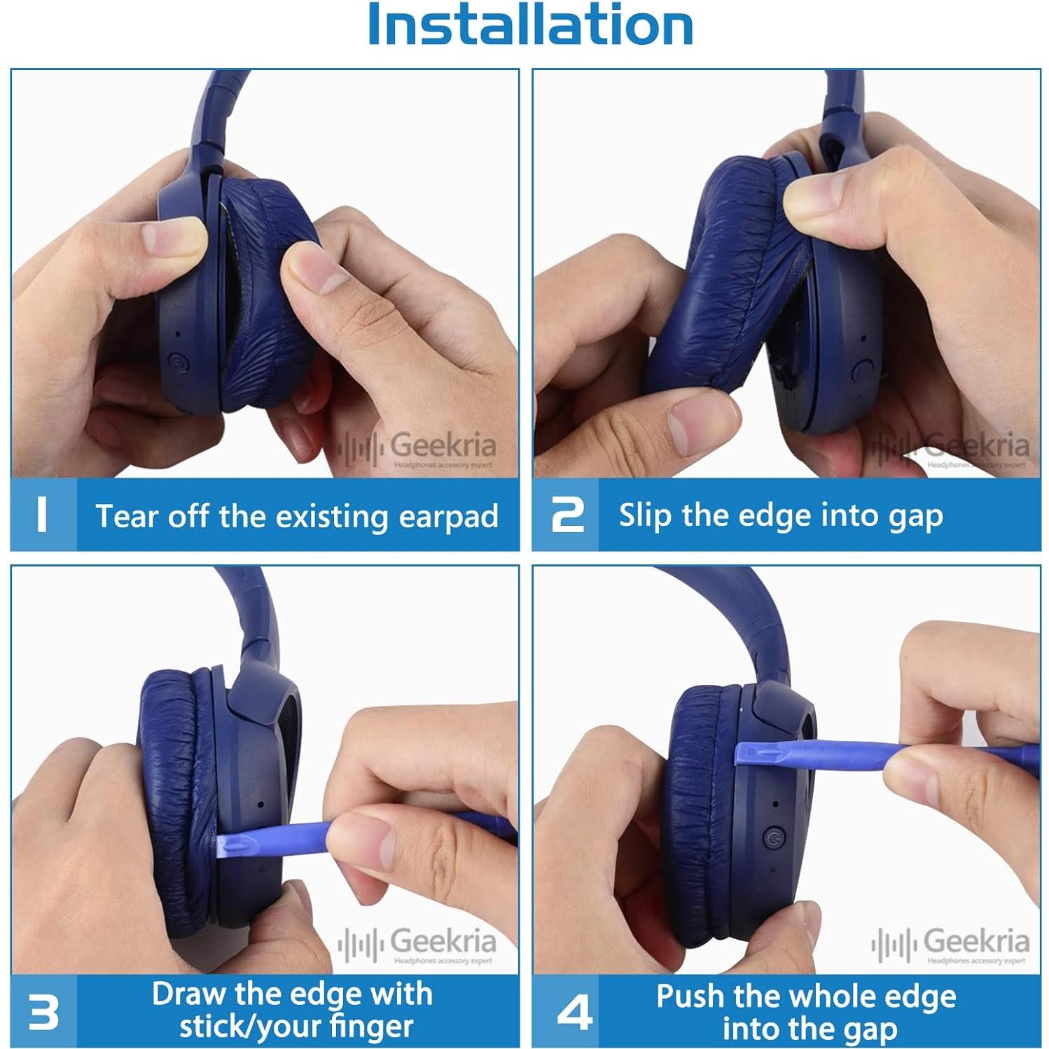 Almohadillas de Repuesto Geekria para Auriculares JBL JR300 T450BT