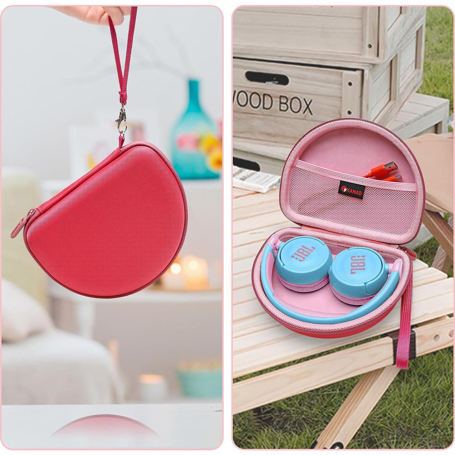 Funda Dura XANAD Rosa para Auriculares JBL y Sony On-Ear