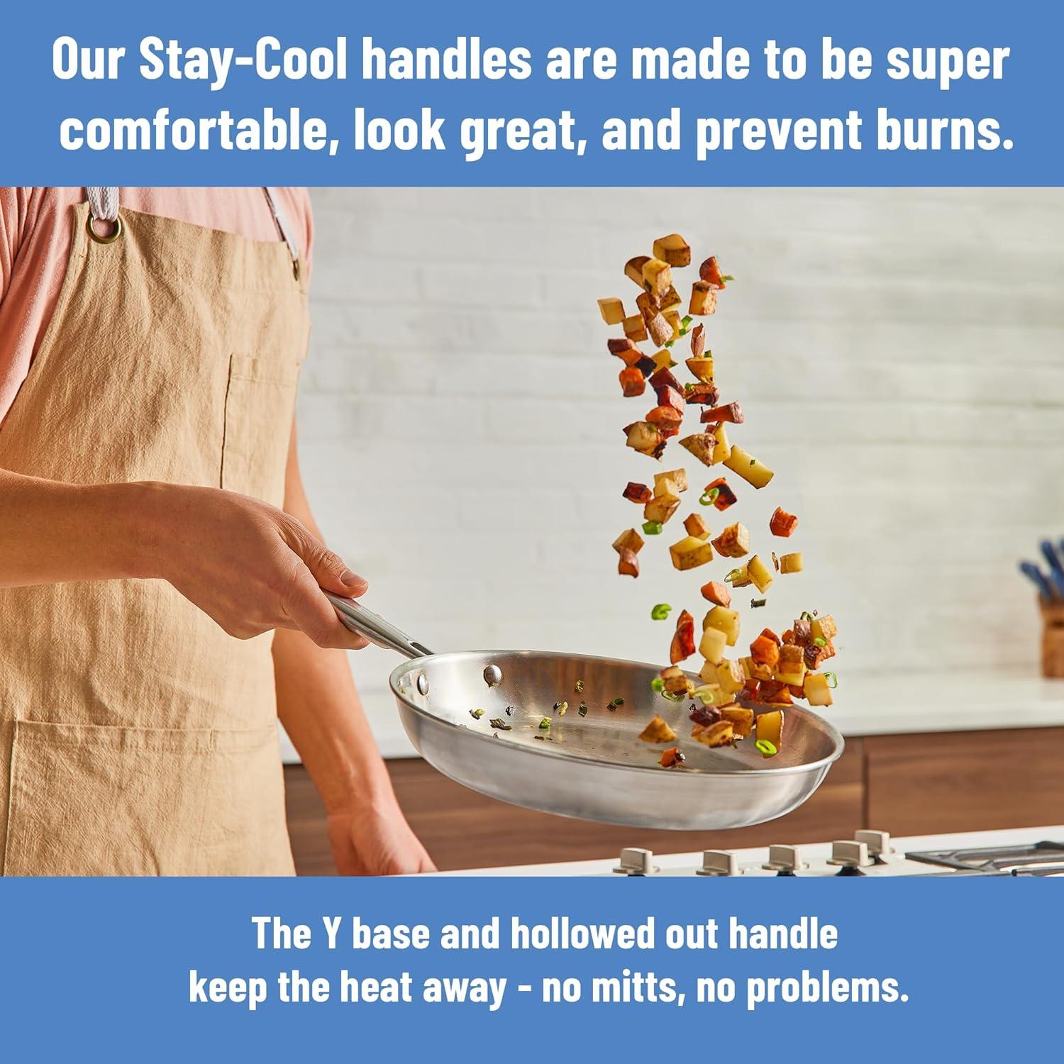 Sartén de Acero Inoxidable Misen 20.3 cm 5 Capas Apta Inducción