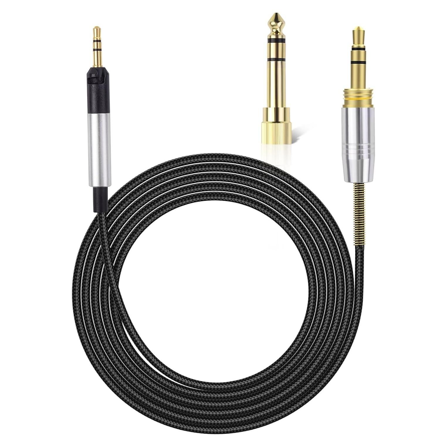 Cable de audio de reemplazo Sennheiser Momentum 2m con adaptador 6.35mm