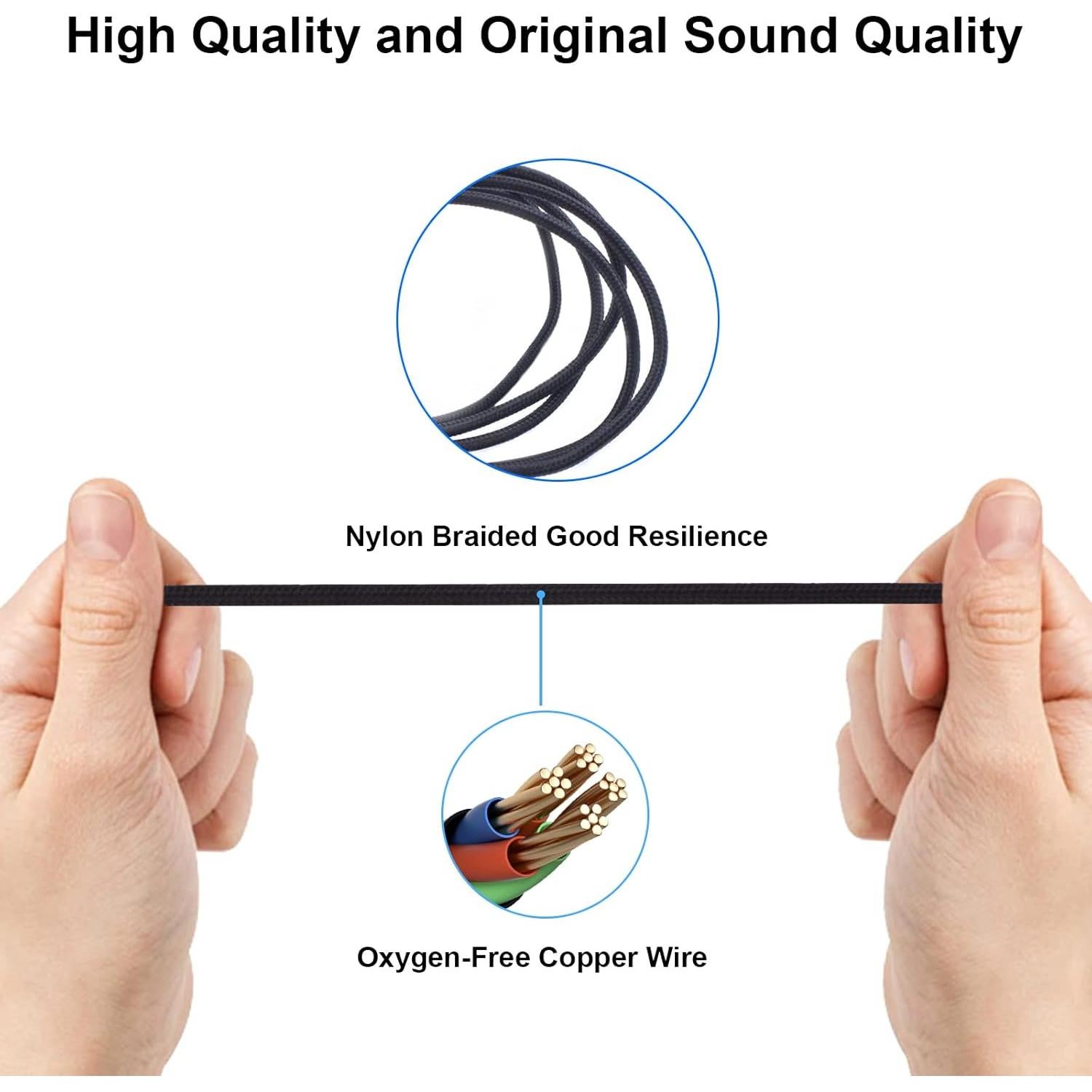 Cable de audio de reemplazo Sennheiser Momentum 2m con adaptador 6.35mm