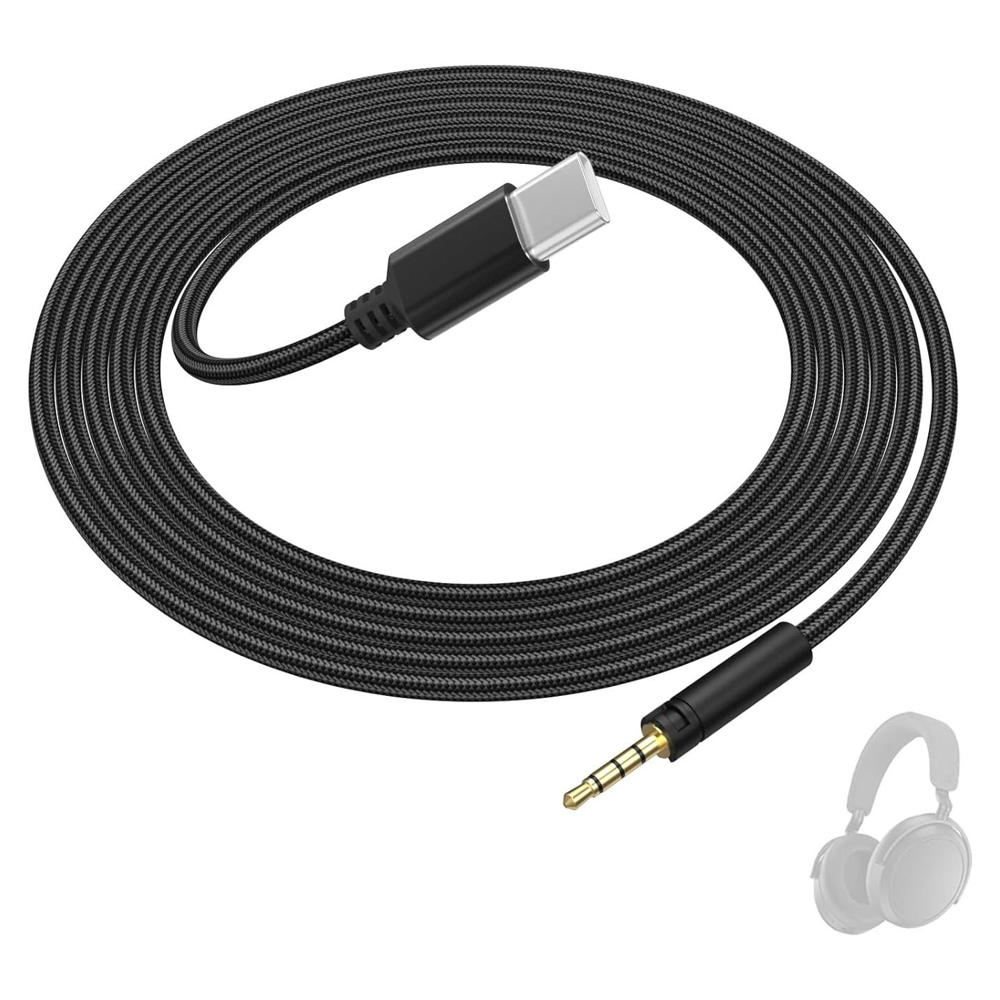Cable de audio Zosvoses 1.45m para Sennheiser Momentum 4/3/2.0