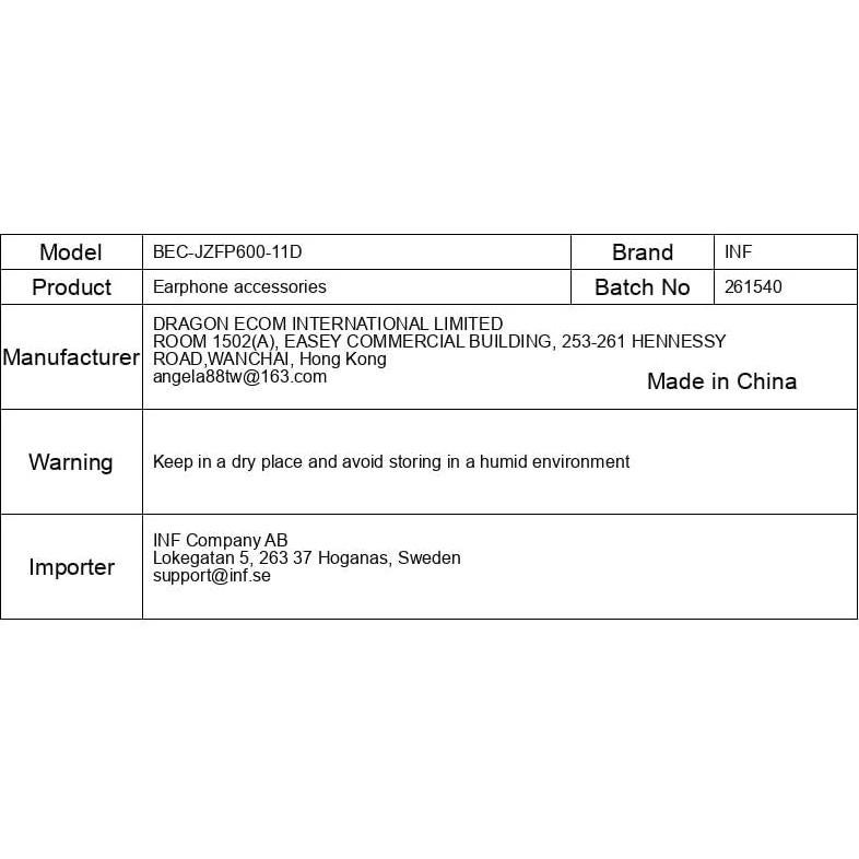 Almohadillas de Reemplazo INF para Auriculares Sennheiser GSP 600/500