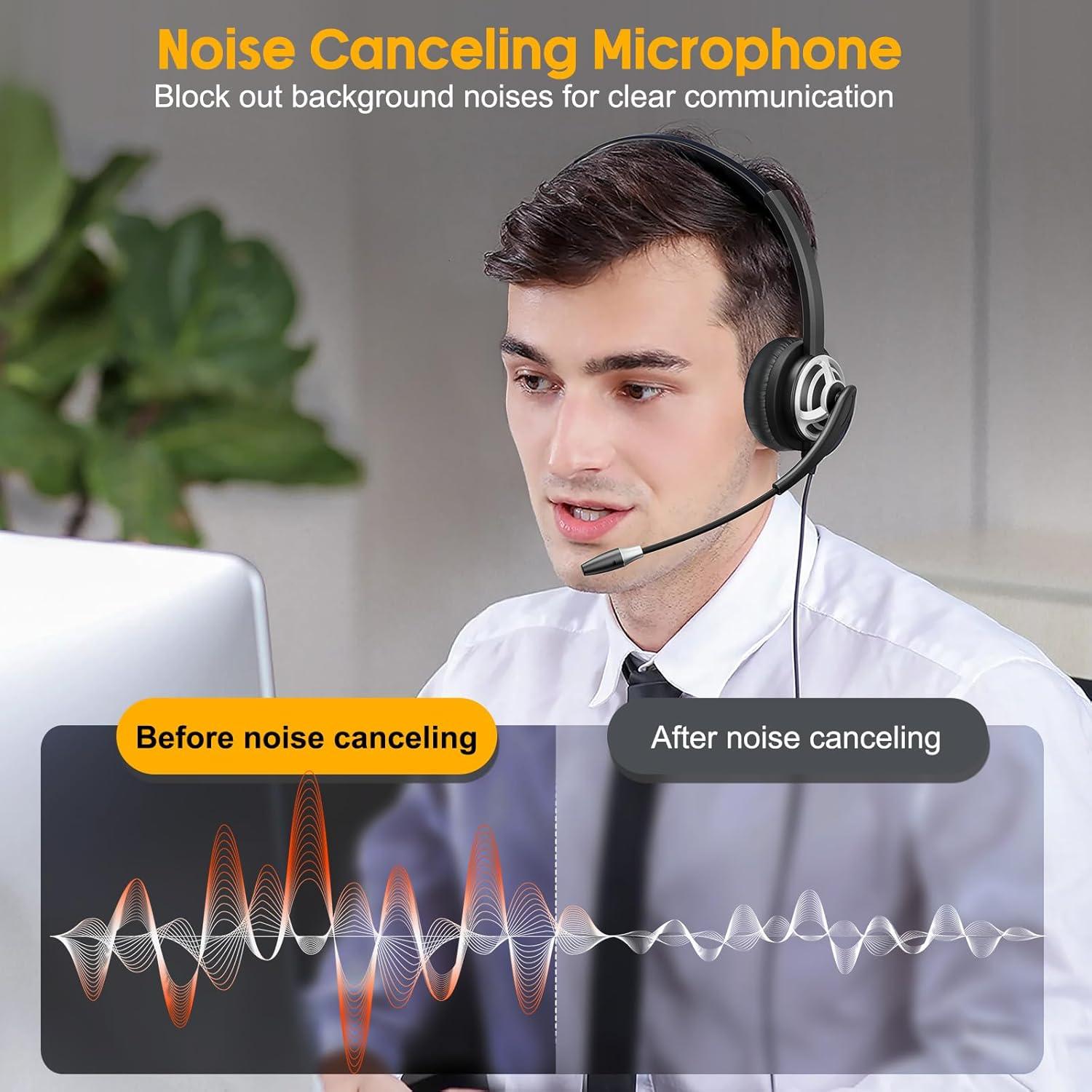 Auricular USB MAIRDI M805DUC con Micrófono - Cancelación de Ruido