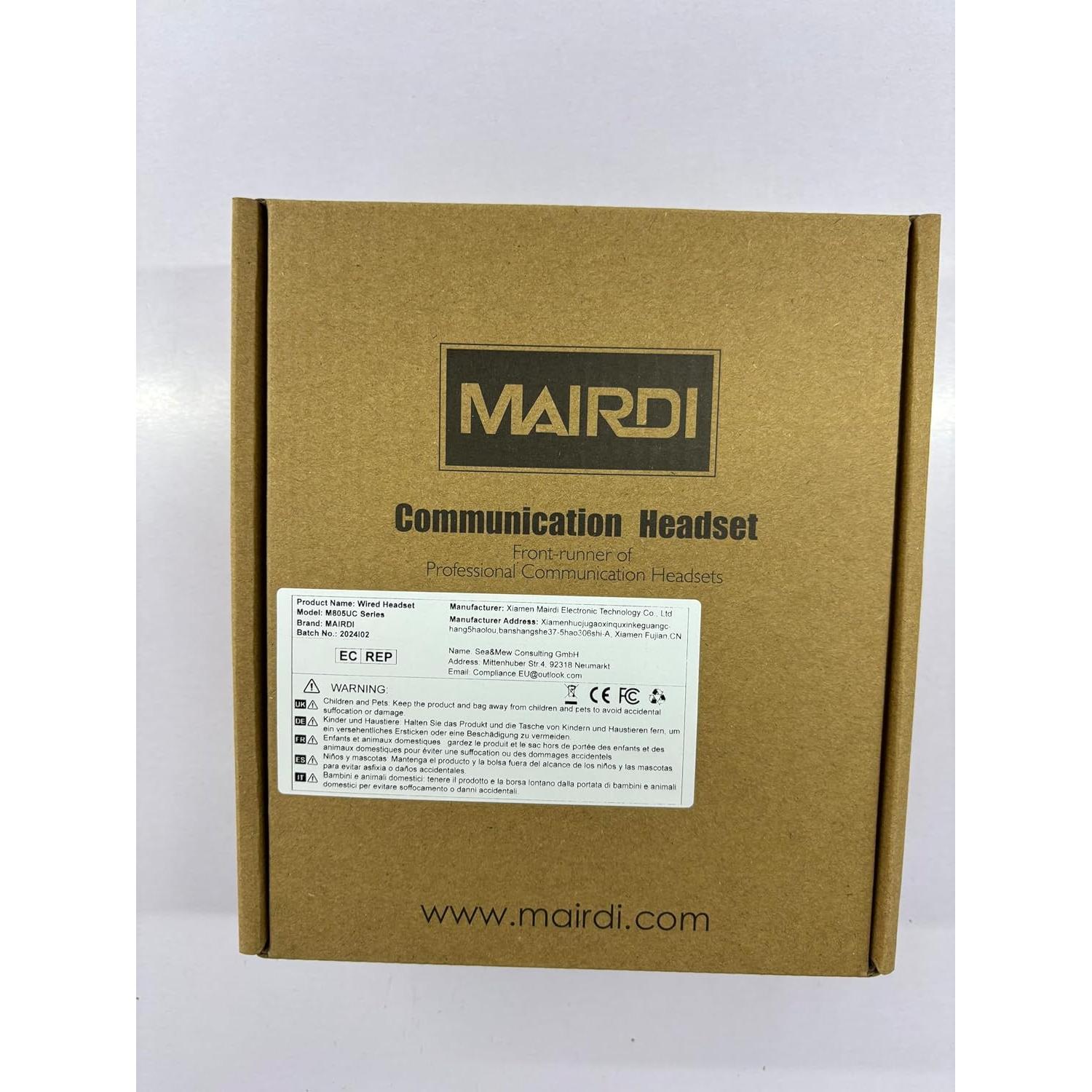 Auricular USB MAIRDI M805DUC con Micrófono - Cancelación de Ruido