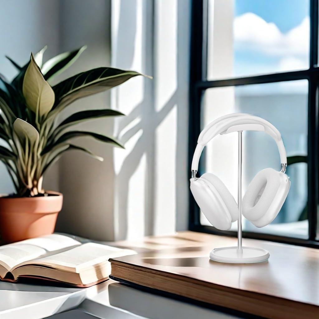 Soporte para Auriculares NQQNQQ YO-2 Blanco con Almacenamiento