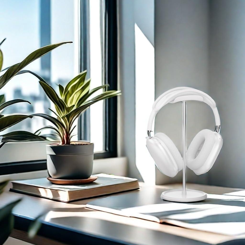 Soporte para Auriculares NQQNQQ YO-2 Blanco con Almacenamiento