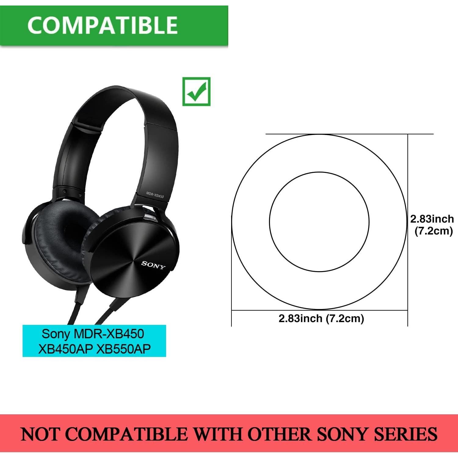 Almohadillas de Repuesto JECOBB para Auriculares Sony MDR-XB450