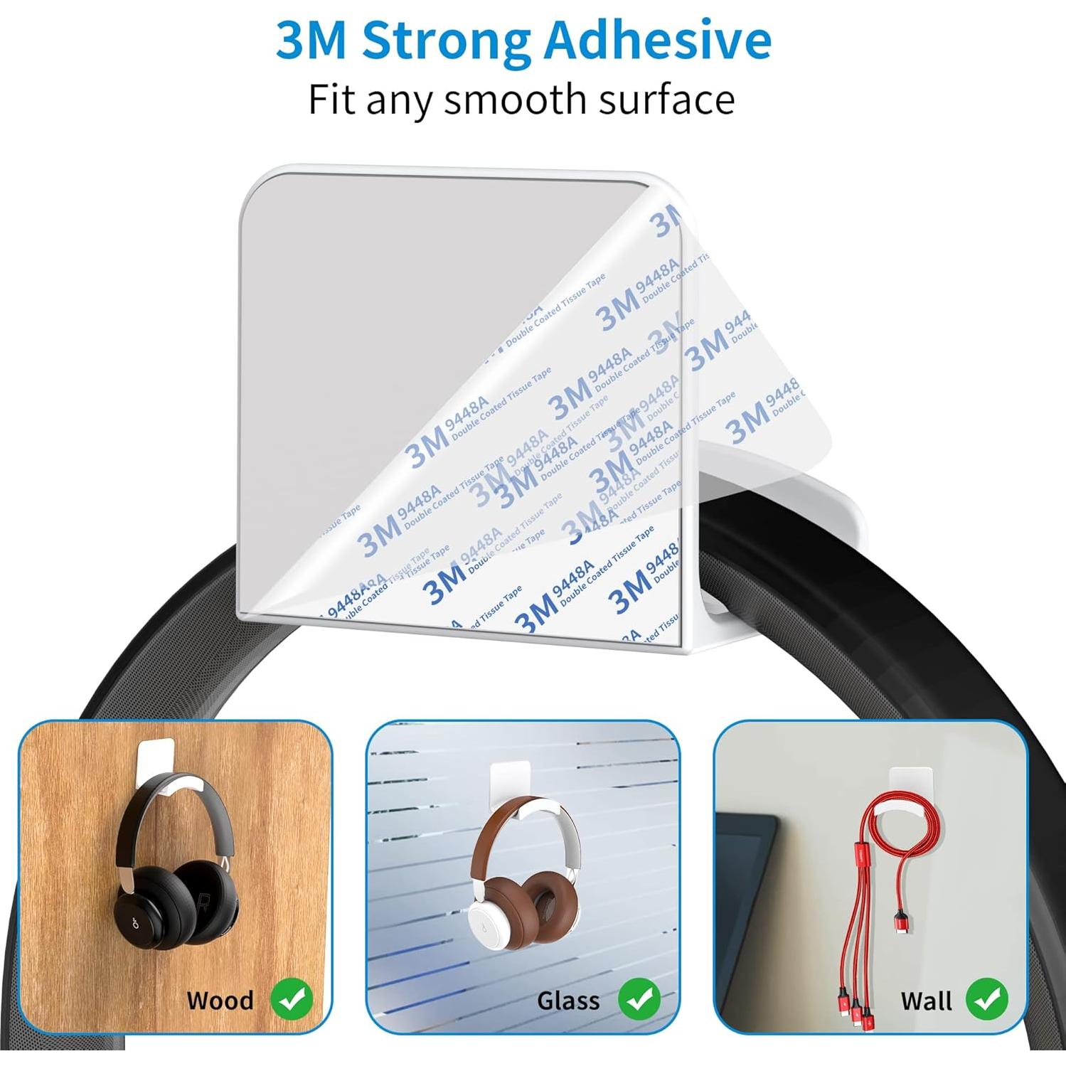 Soporte Adhesivo para Auriculares SOKUSIN Blanco - Universal