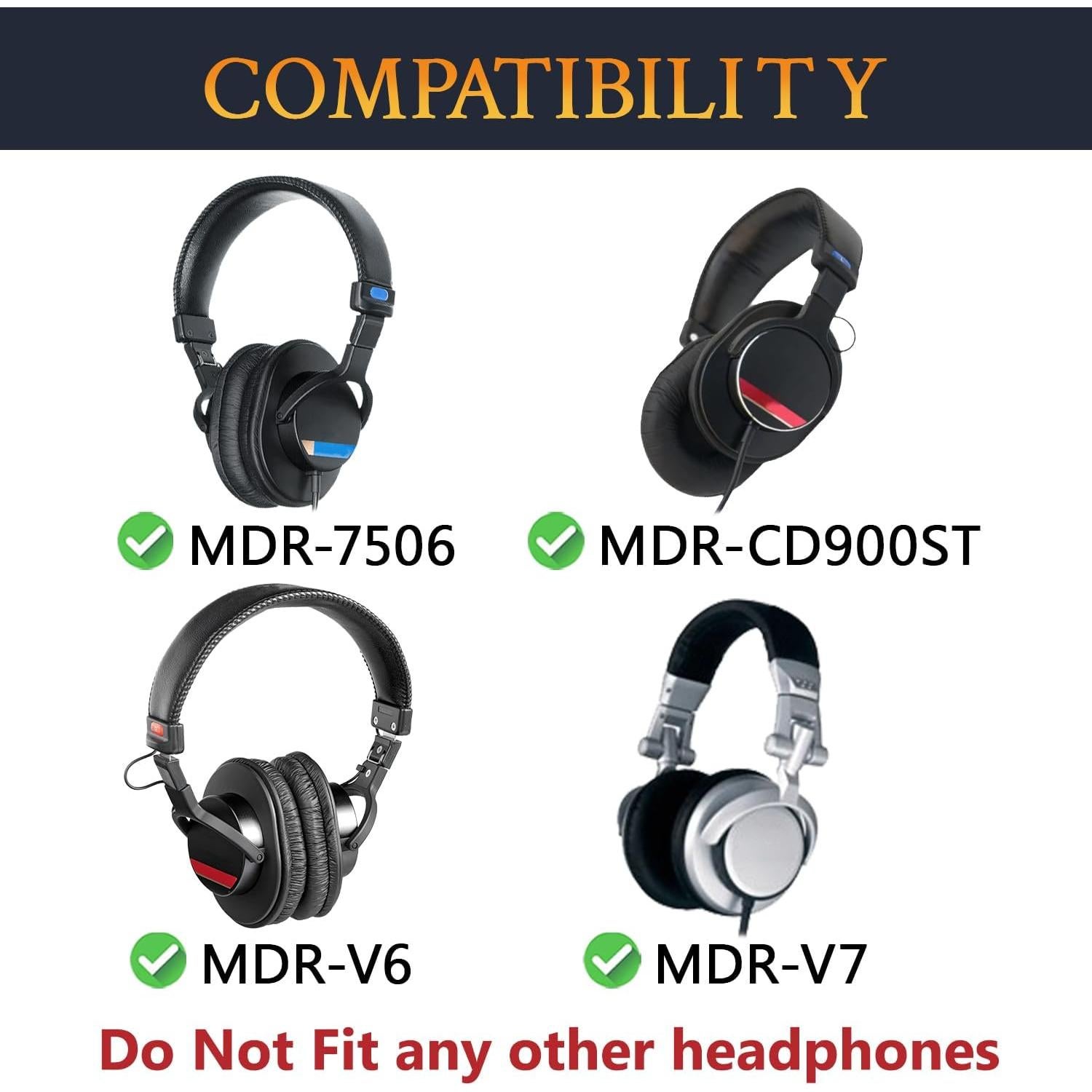 Almohadillas de Reemplazo SOULWIT para Auriculares Sony MDR-7506