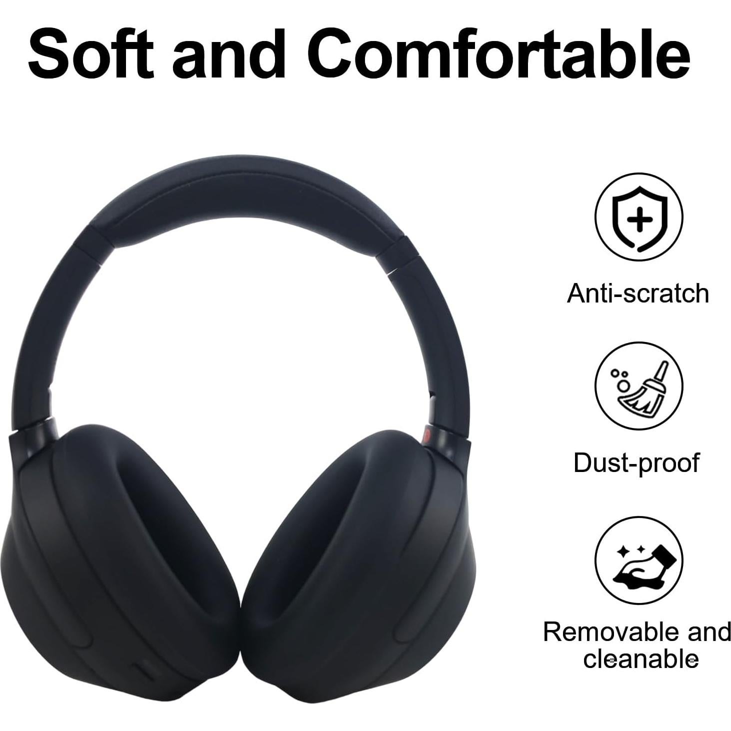 Cubiertas de silicona para almohadillas Sony WH-1000XM4 - A prueba de sudor