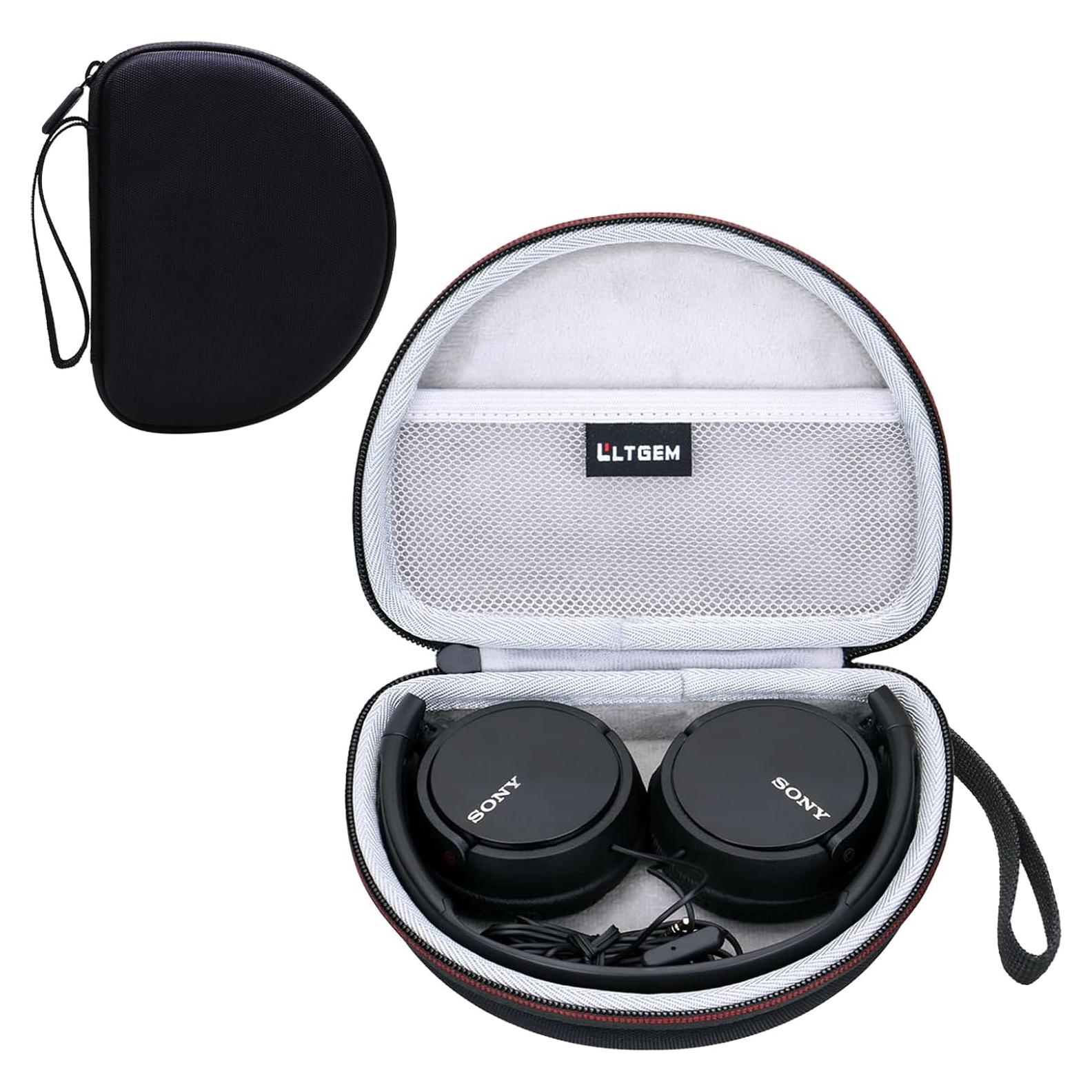 Funda LTGEM para Auriculares Sony MDR-ZX110/ZX310AP, Negro-Gris