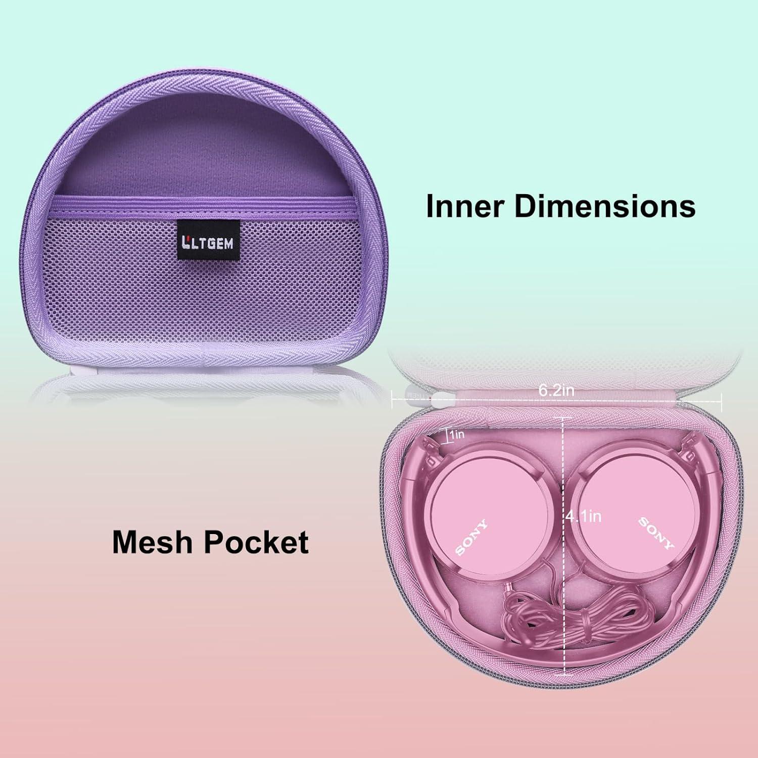 Funda LTGEM para Auriculares Sony MDR-ZX110/ZX310AP, Negro-Gris