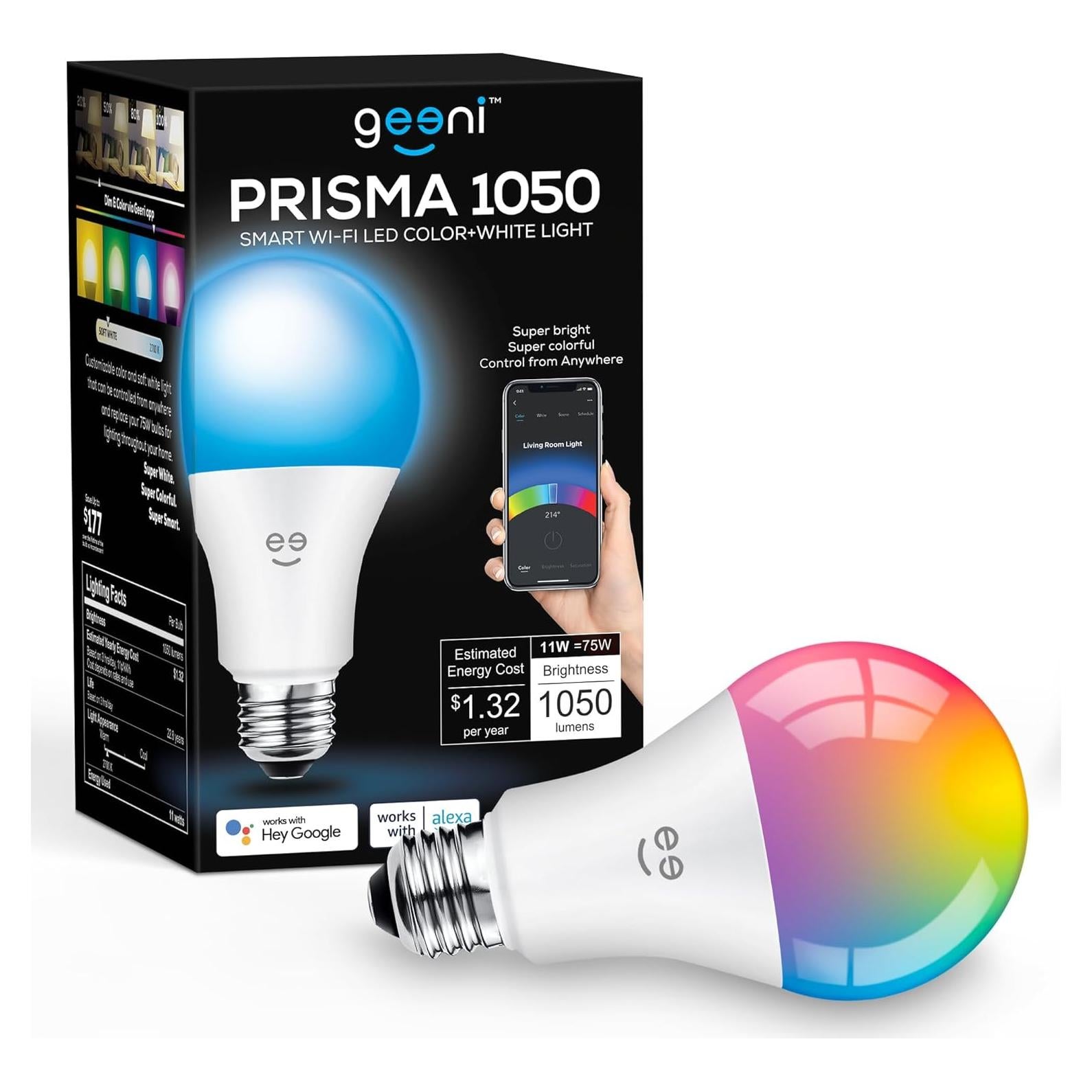 Bombilla LED Wi-Fi Geeni PRISMA 1050 Multicolor 1050 Lúmenes