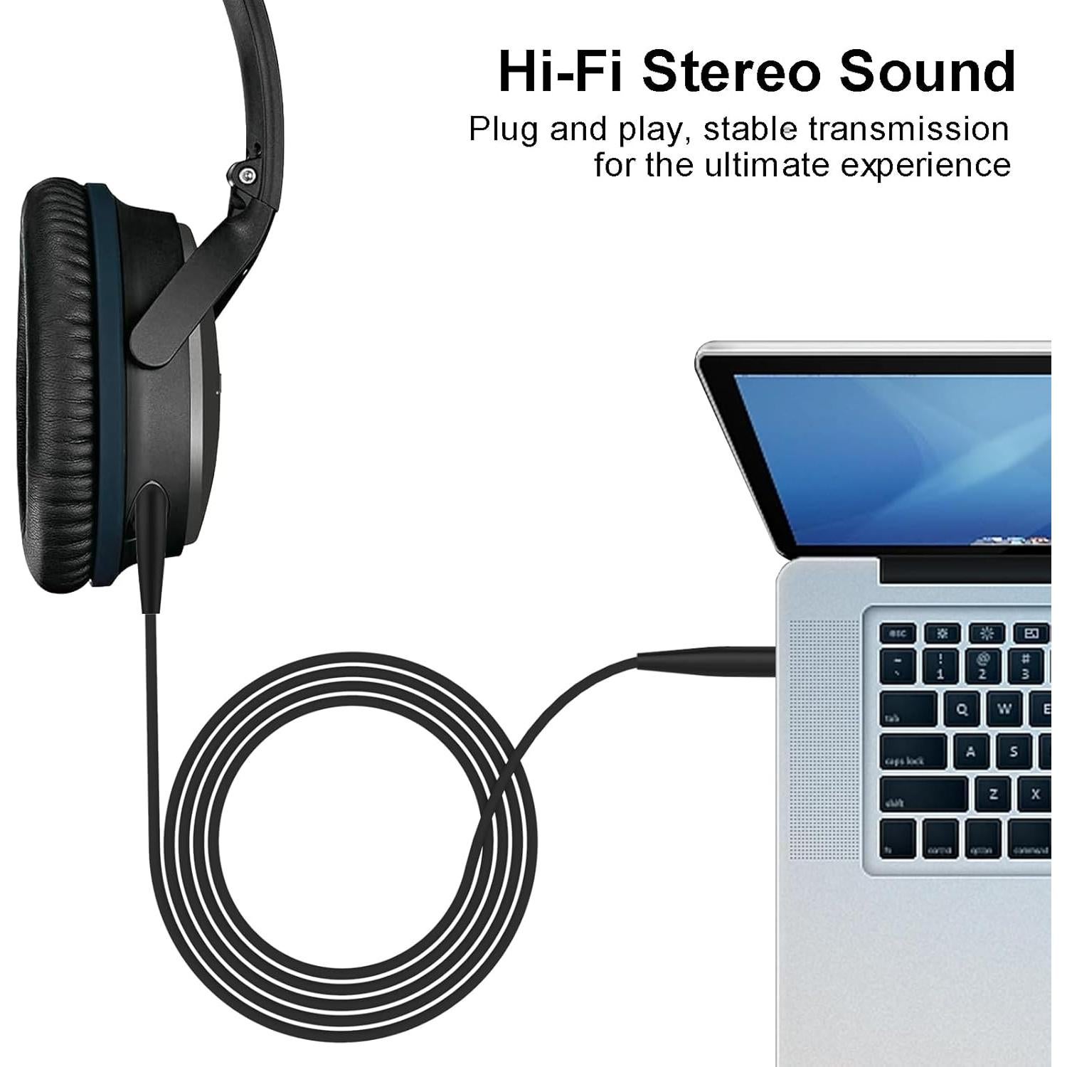 Cable de audio 3.5mm a 2.5mm Arzweyk para auriculares Bose