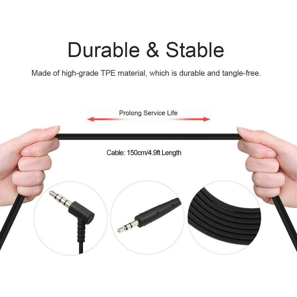 Cable de audio Sqrmekoko 1.22m para auriculares Bose OE2
