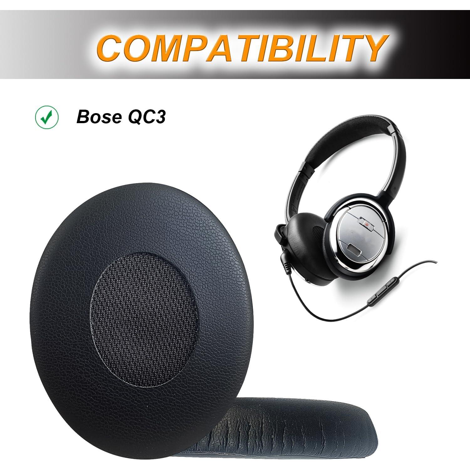 Almohadillas de Reemplazo Bose QC3 Espuma de Memoria - Negro