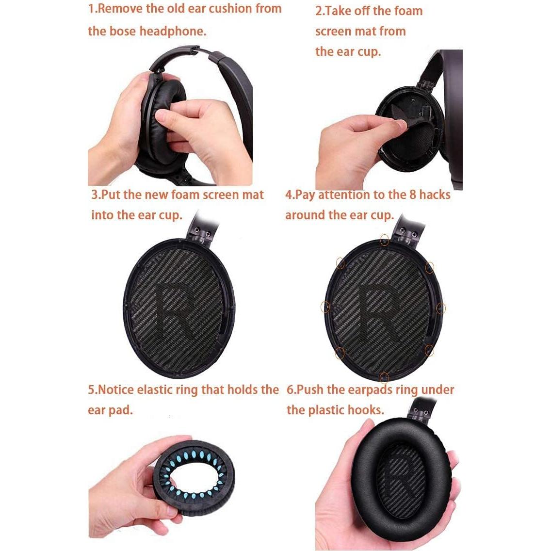 Cojines de Reemplazo INF para Auriculares Bose QuietComfort