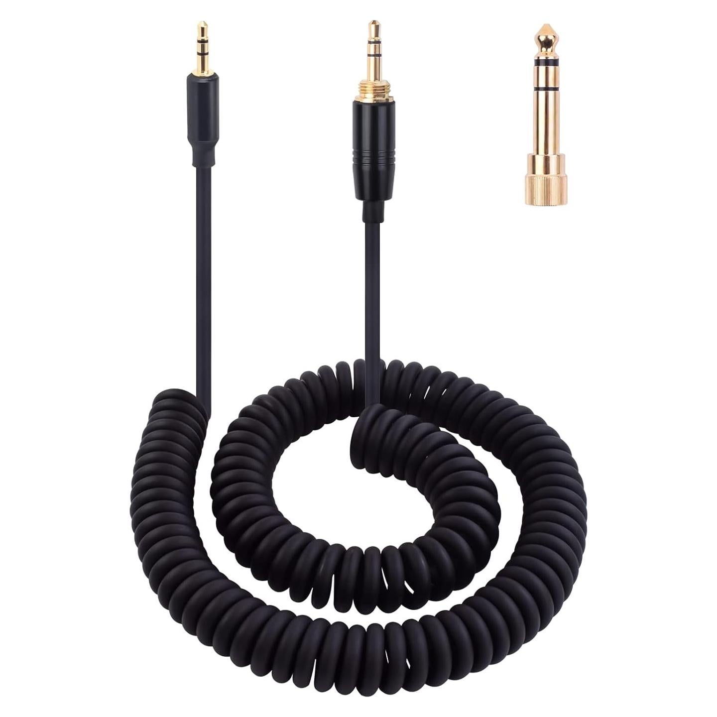 Cable de Audio Enrollado Alitutumao QC45 2.5mm a 3.5mm y 6.35mm