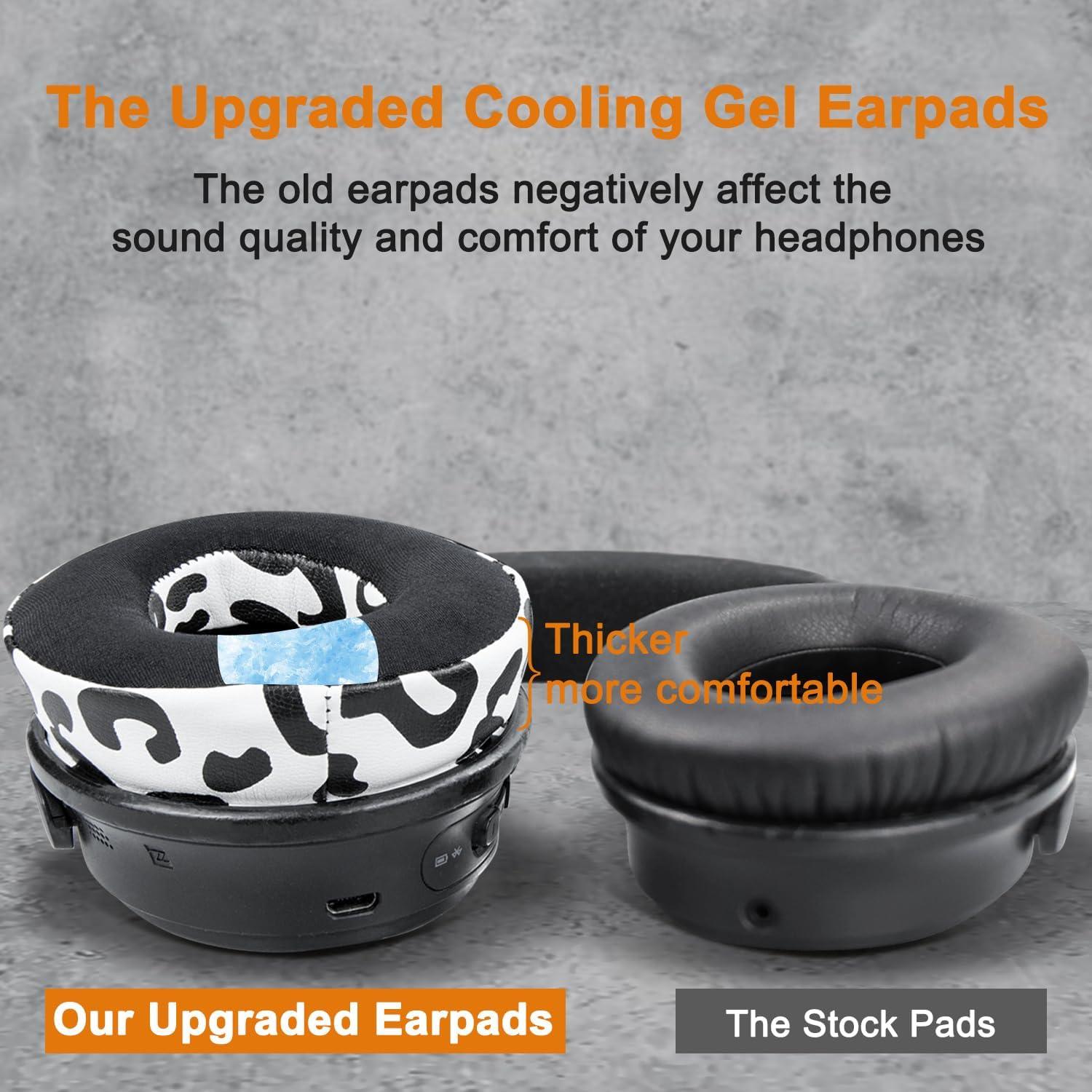 Almohadillas de Gel Refrigerante SoloWIT para Auriculares Bose QC15 QC25 QC35 - Leopardo de Nieve