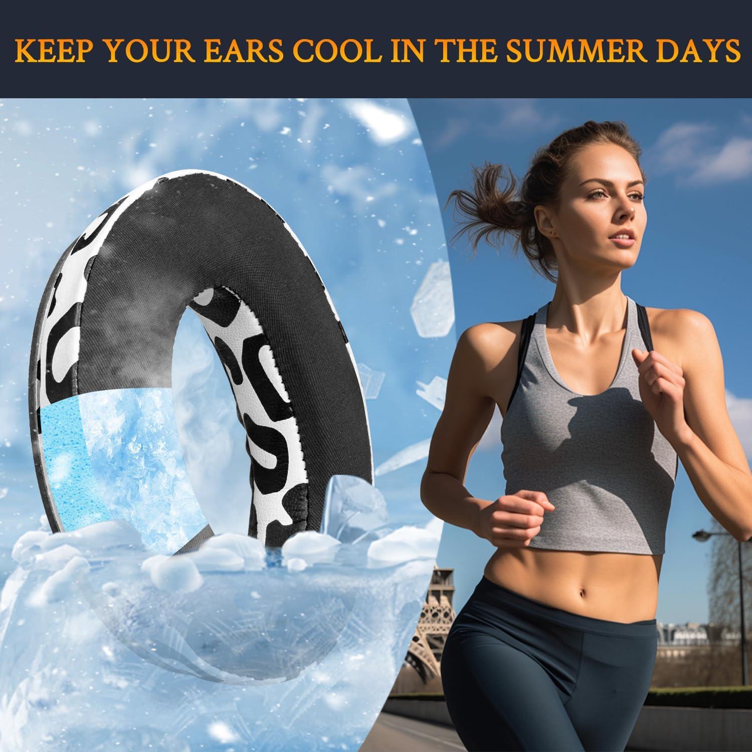 Almohadillas de Gel Refrigerante SoloWIT para Auriculares Bose QC15 QC25 QC35 - Leopardo de Nieve