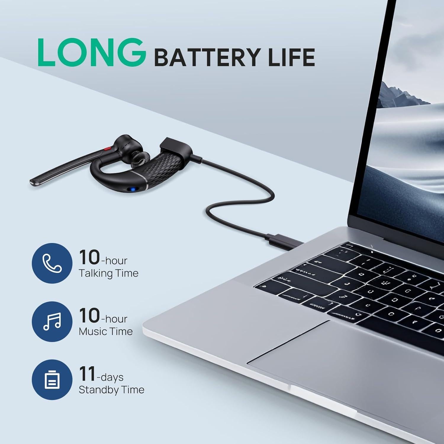 Auricular Bluetooth Yealink BH71 Lite Inalámbrico 10h Batería