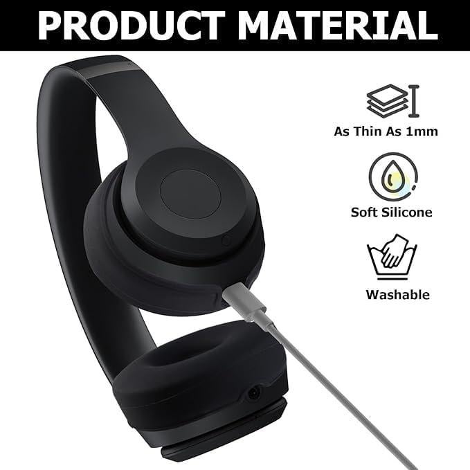 Cubiertas de silicona para auriculares Beats Solo 4 y 3 - Negro
