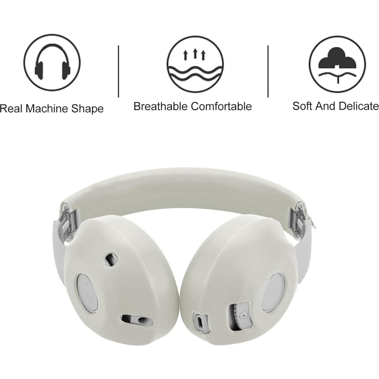 Cubiertas de almohadillas Aiivioll para auriculares Beats Studio Pro - Silicona lavable y resistente al sudor