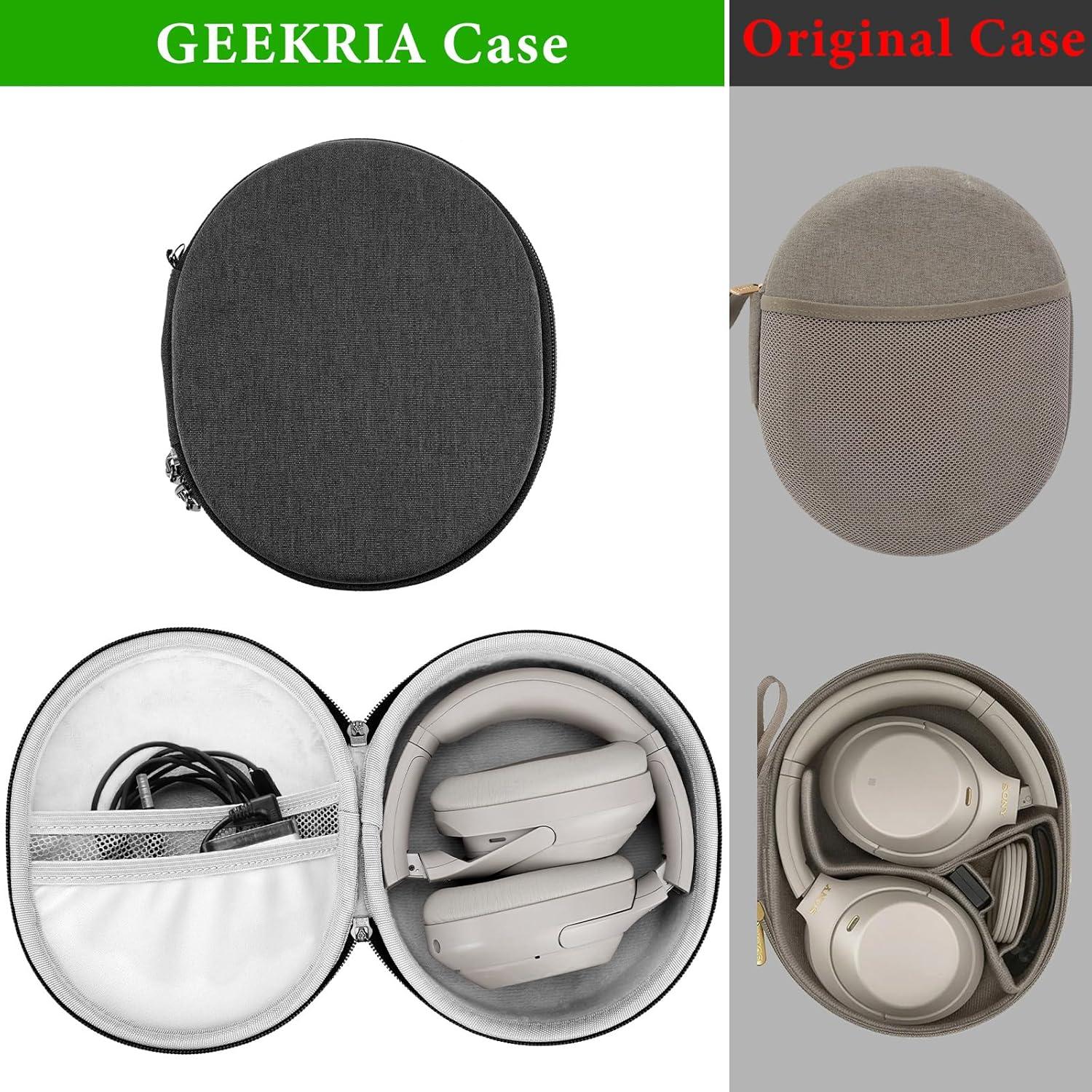 Funda Dura para Auriculares Geekria Gris Compatible Sony WH-1000XM4