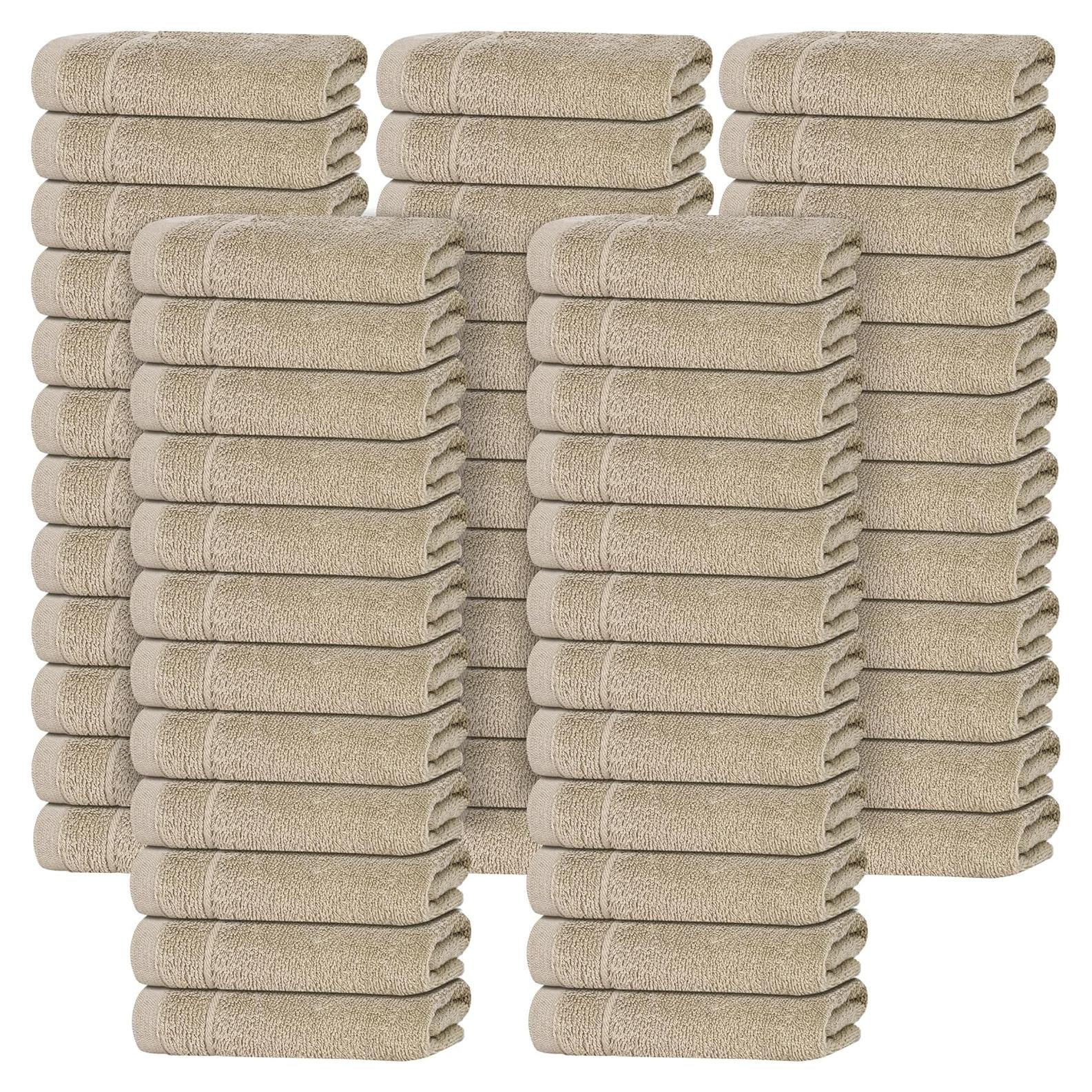Paquete de 60 Toallas de Mano Tens Towels 30x30 cm Beige