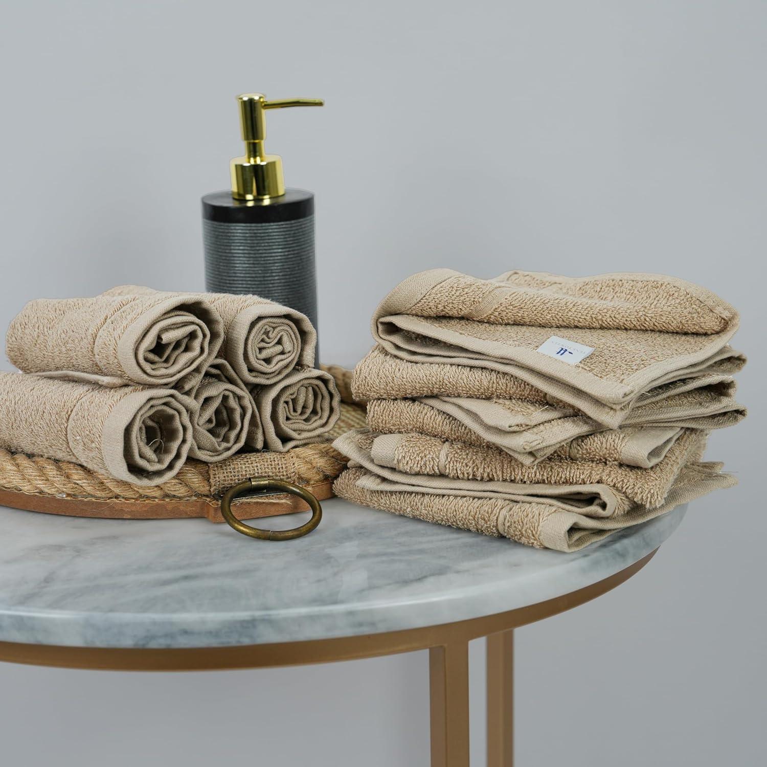 Paquete de 60 Toallas de Mano Tens Towels 30x30 cm Beige
