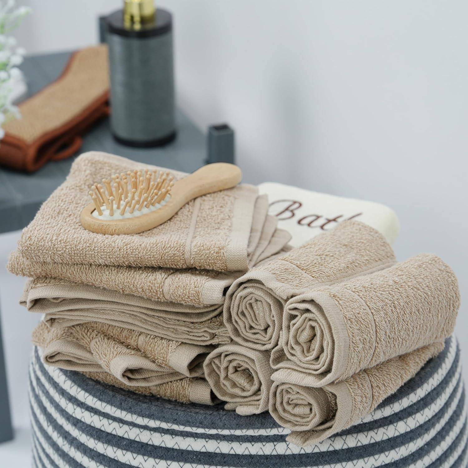 Paquete de 60 Toallas de Mano Tens Towels 30x30 cm Beige
