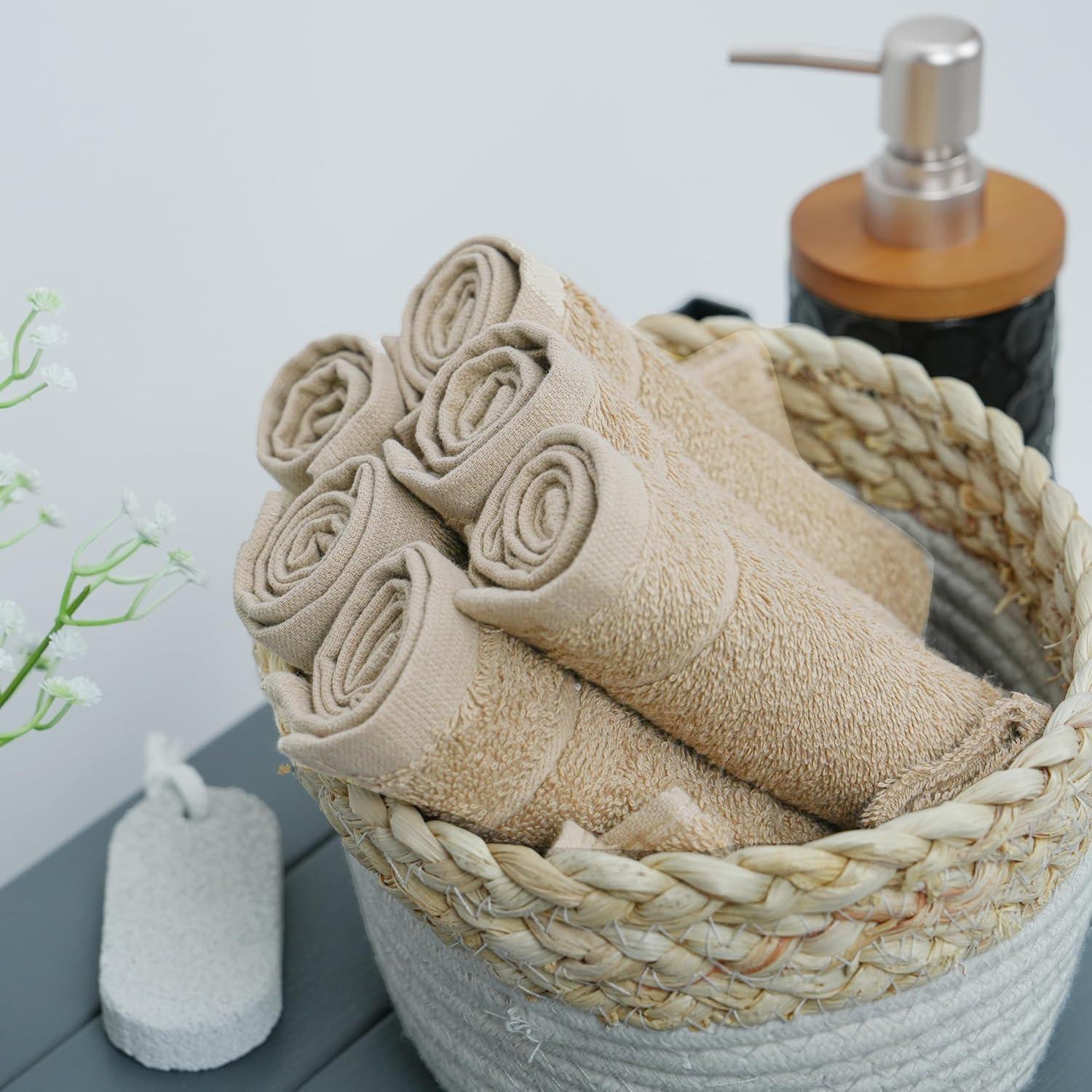 Paquete de 60 Toallas de Mano Tens Towels 30x30 cm Beige