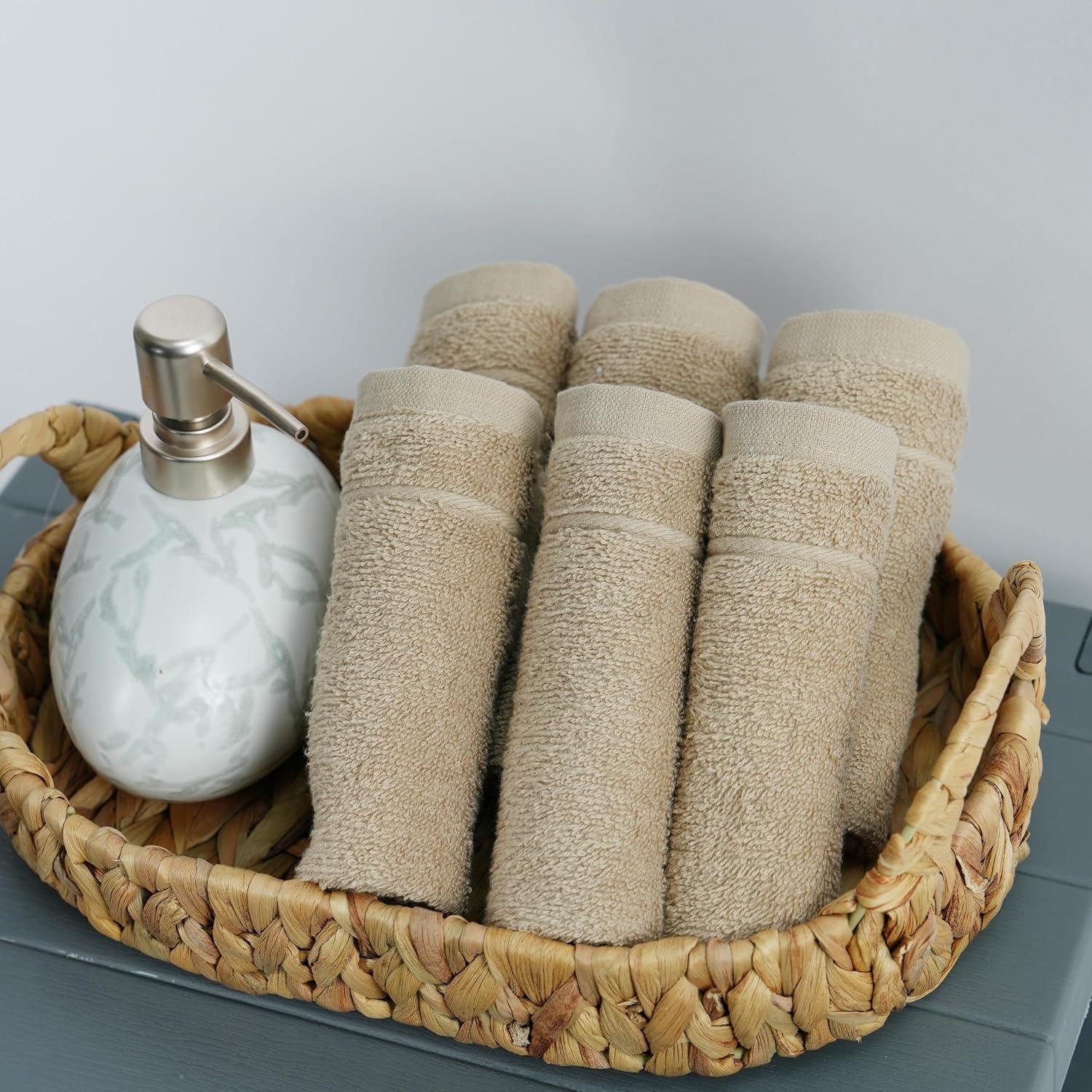 Paquete de 60 Toallas de Mano Tens Towels 30x30 cm Beige