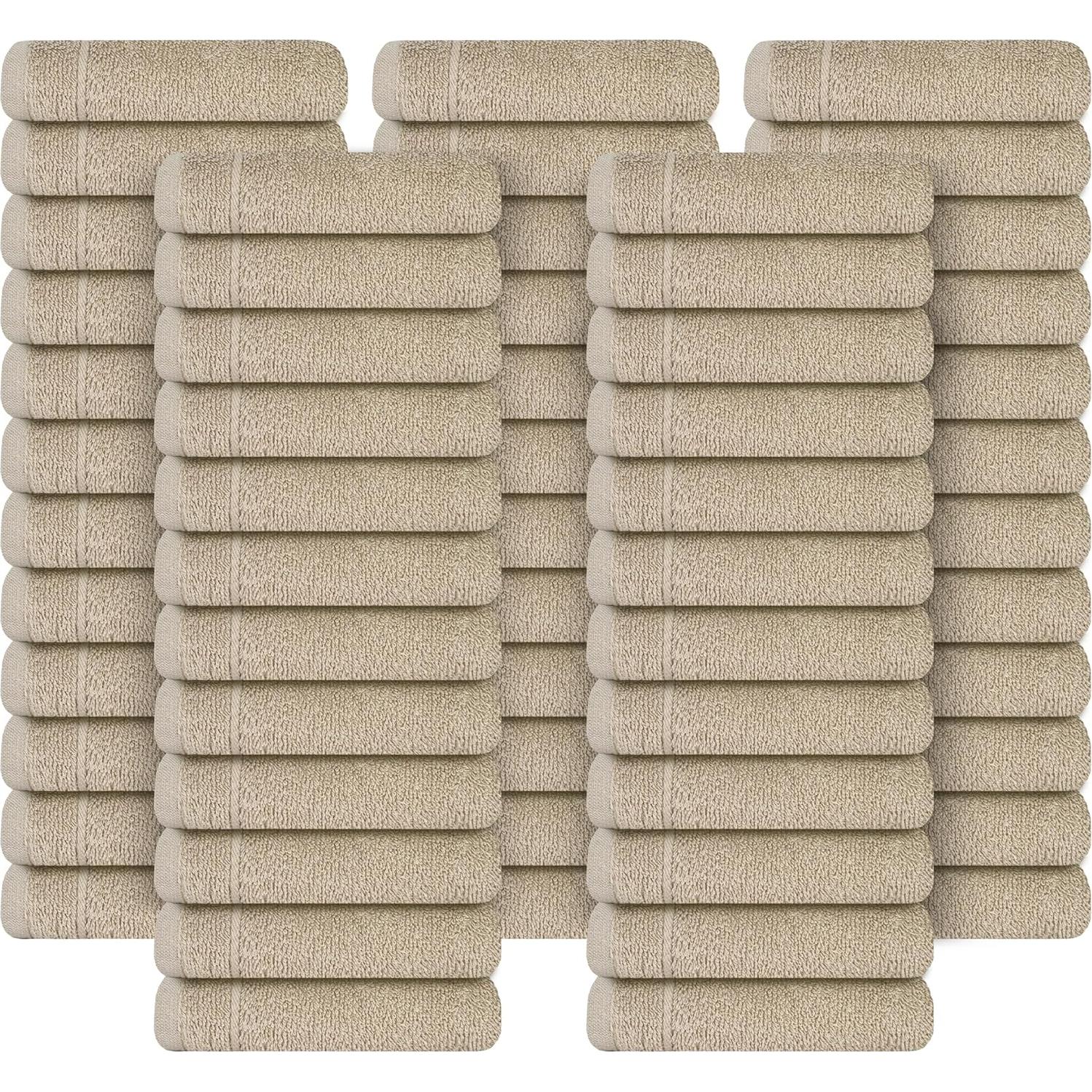 Paquete de 60 Toallas de Mano Tens Towels 30x30 cm Beige