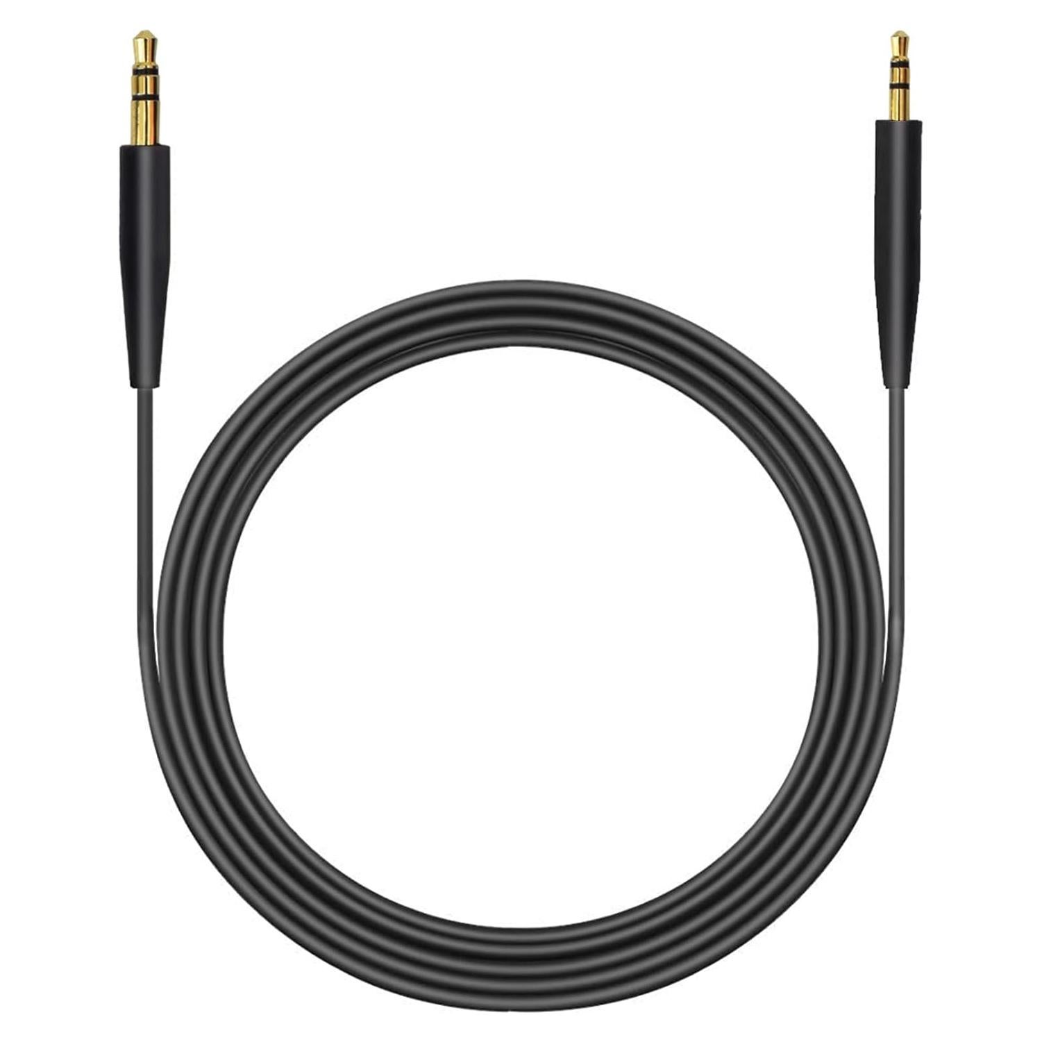 Replacement QC45 Headphone Cable Cord Compatible with Bose QuietComfort 45 QC45 QC35 QC35II QC25 NC700 On-Ear 2 OE2 OE2i Soundlink SoundlinkII SoundTrue Headset (5 FT, Black)