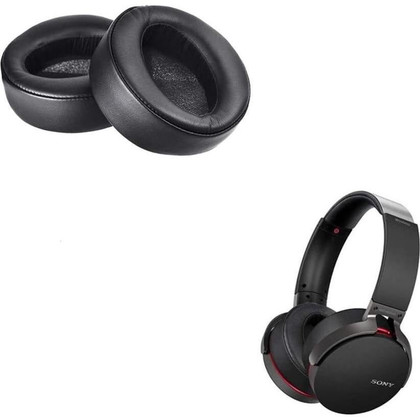 Replacement XB950 Earpads Protein Leather Ear Cushions Compatible with Sony MDR-XB950BT XB950B1 XB950N1 XB950AP Bluetooth Wireless Headphones