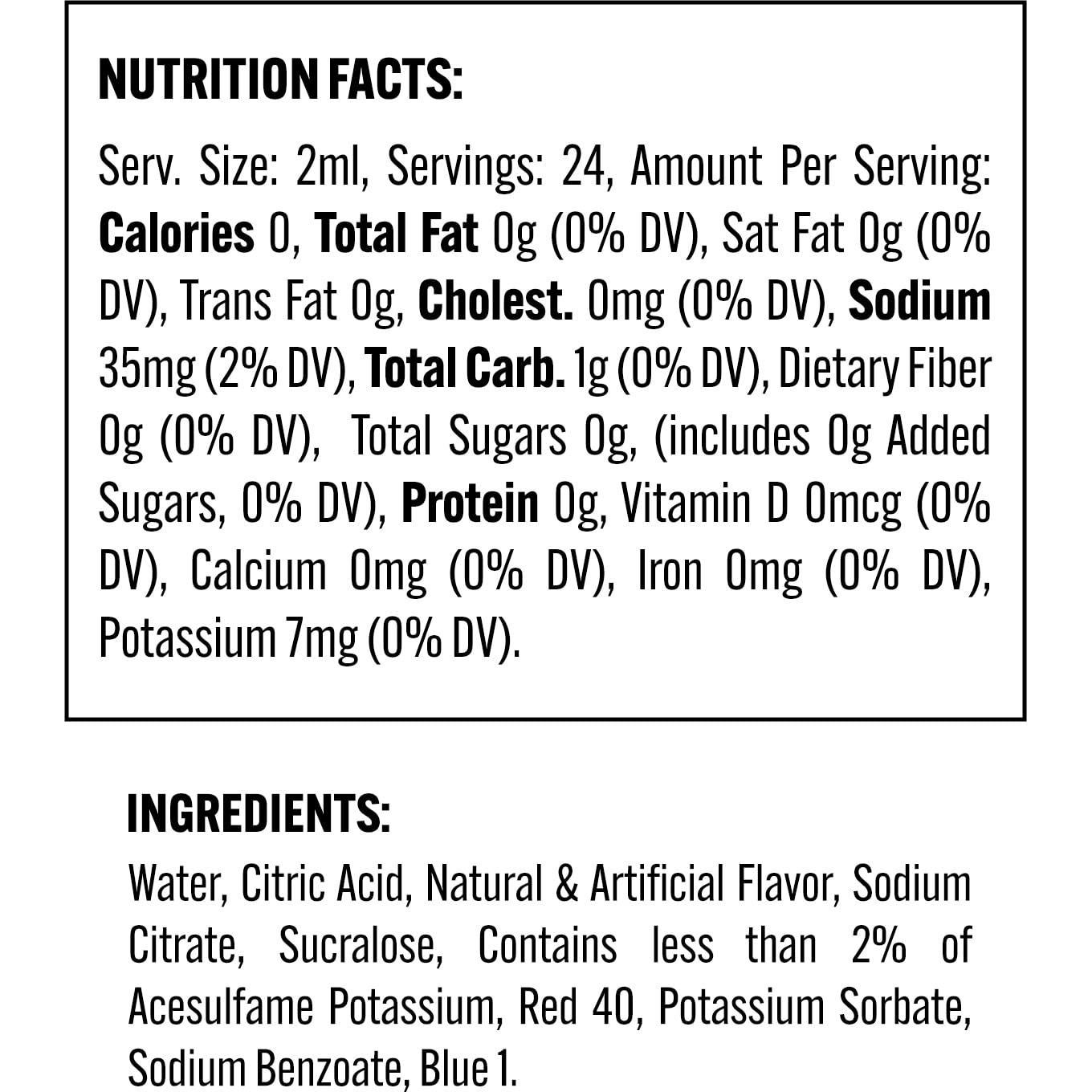 Mejorador de Agua Sabor Fruta Crush - 4 Botellas 48 ml
