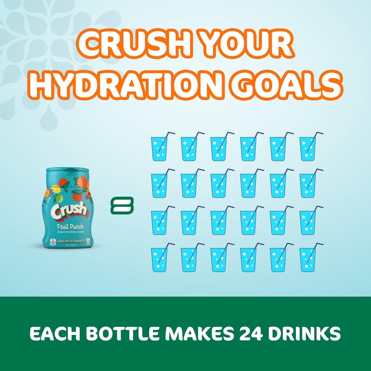 Mejorador de Agua Sabor Fruta Crush - 4 Botellas 48 ml