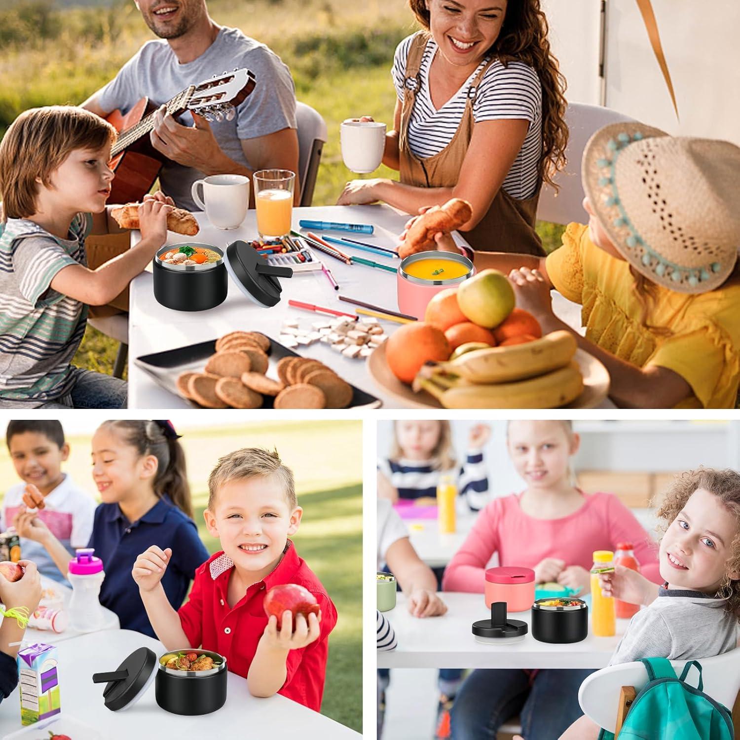 Termo para sopa LOHASOK 12 oz acero inoxidable negro