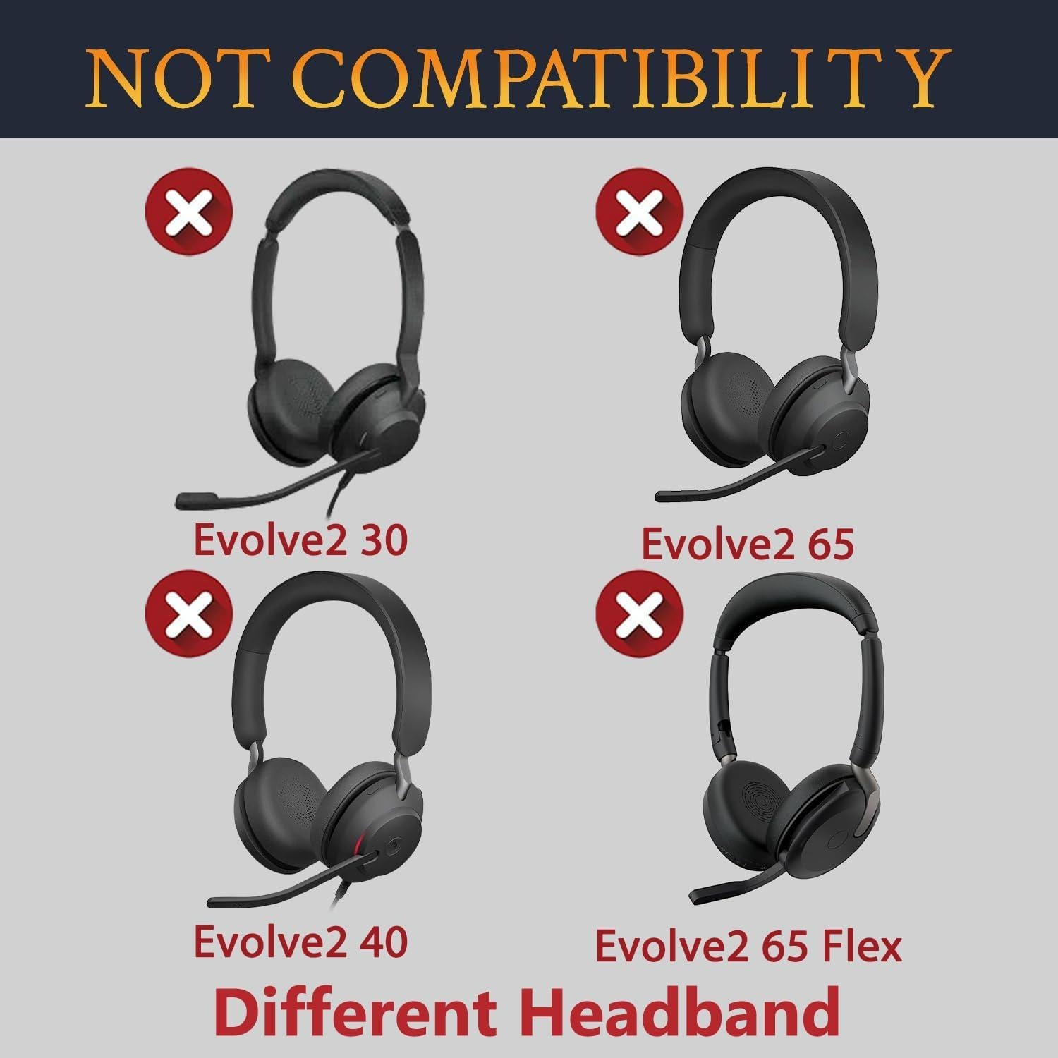 Almohadillas de Reemplazo SOULWIT para Auriculares Jabra Evolve 10 - Negro