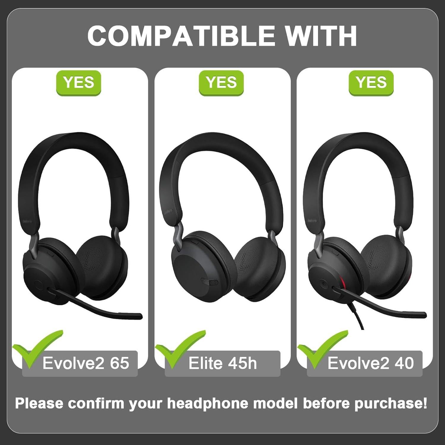 Almohadillas de Repuesto Jabra Evolve2 65/40/Elite 45h Negro