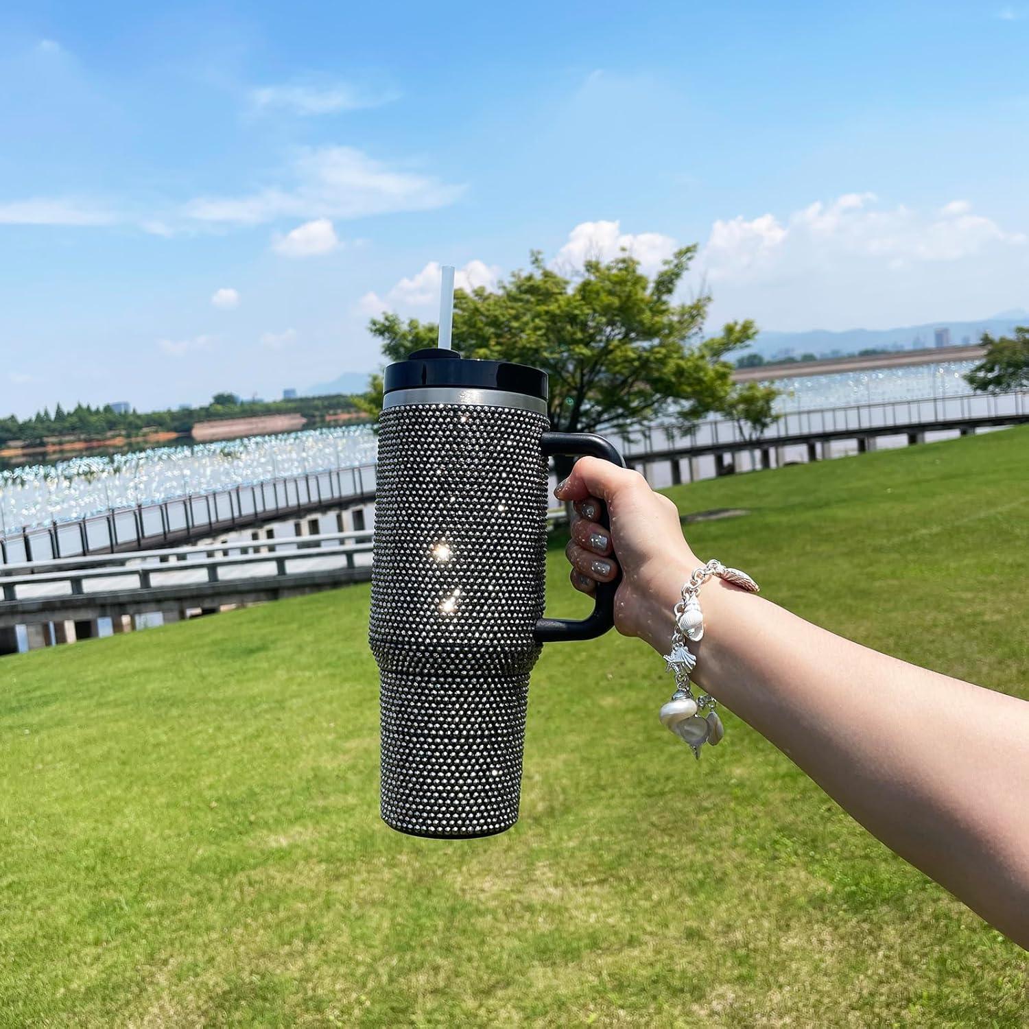 Vaso Térmico de Acero Inoxidable 40oz XMYAINA Negro con Asa