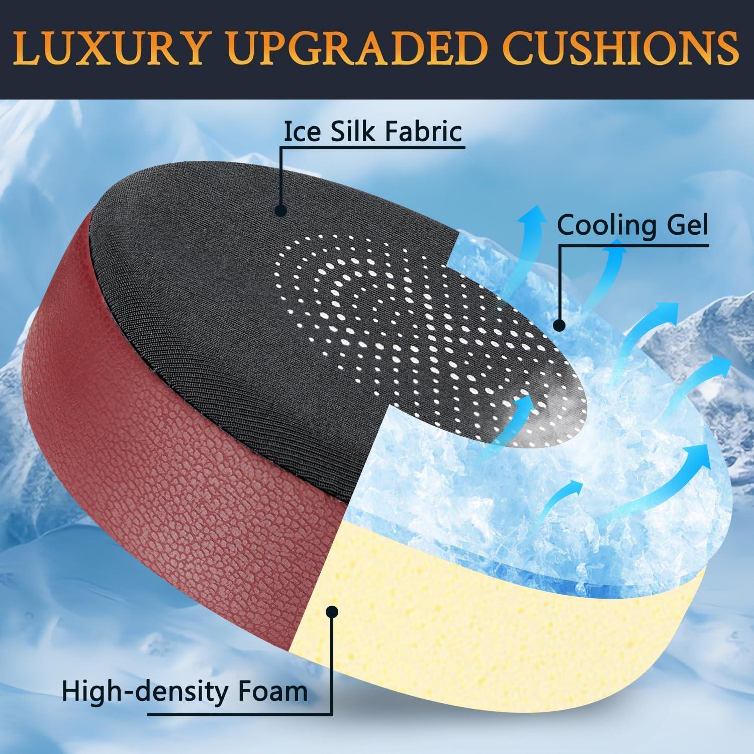 Almohadillas de Gel Refrigerante SOULWIT para Jabra Evolve2 65/40 y Elite 45h - Burdeos