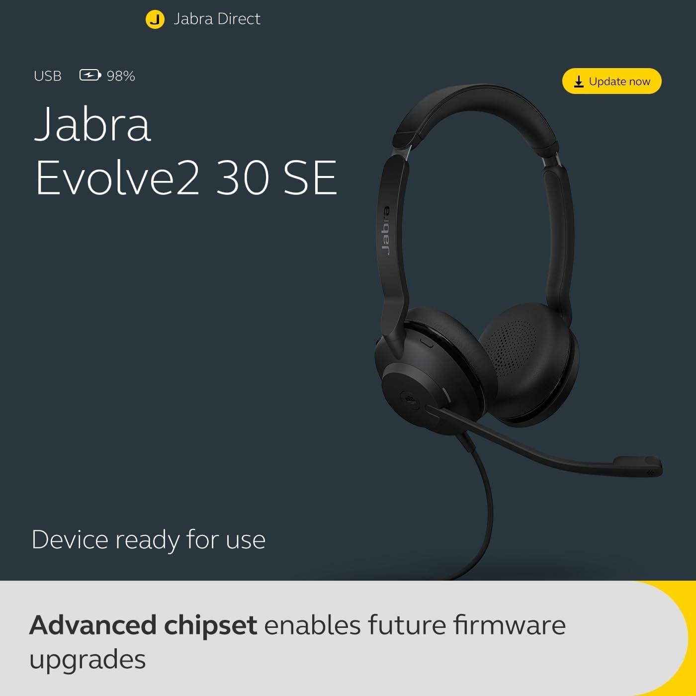 Auriculares Jabra Evolve2 30 SE USB-A Estéreo con Micrófono