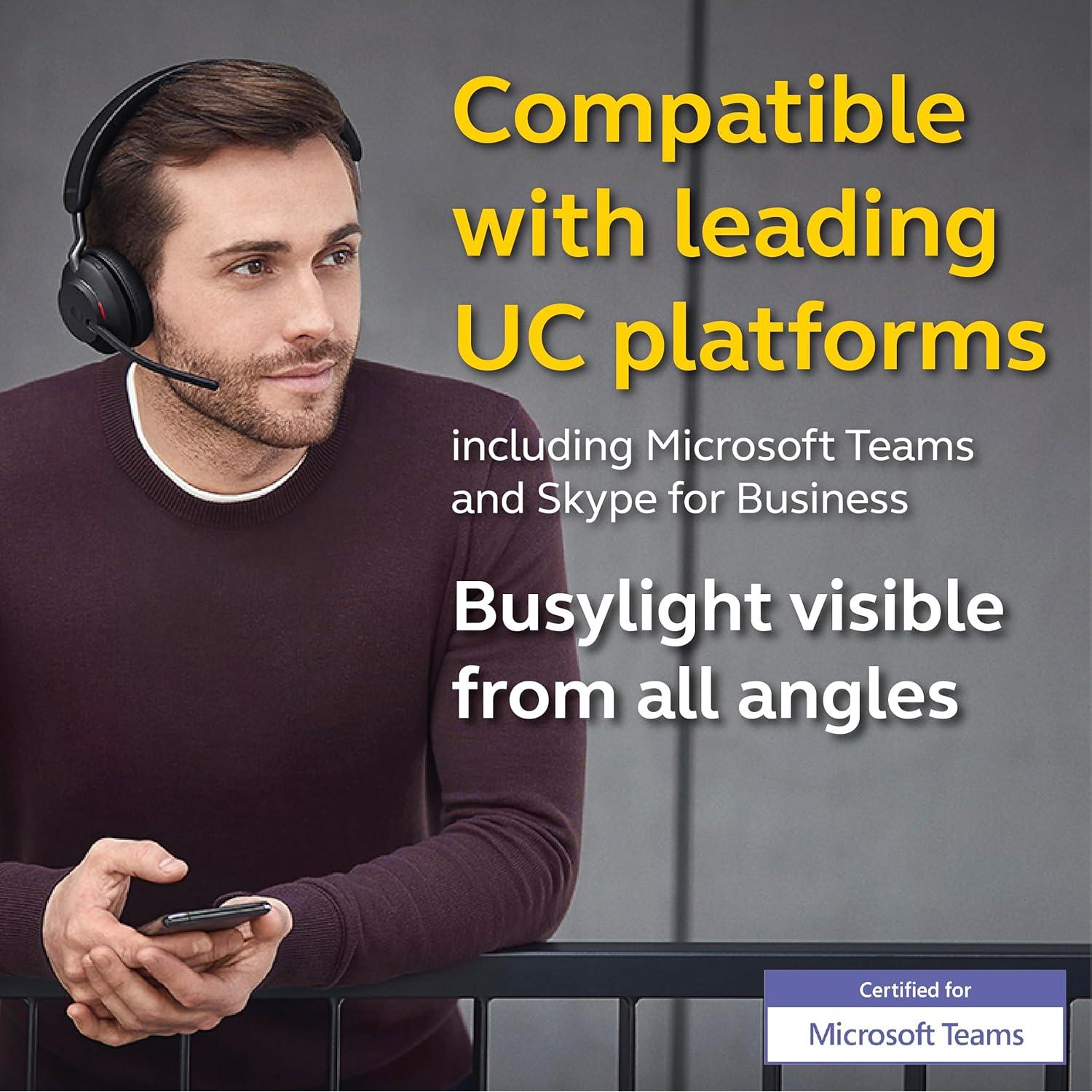 Auriculares Inalámbricos Jabra Evolve2 65 USB-A Mono Negro