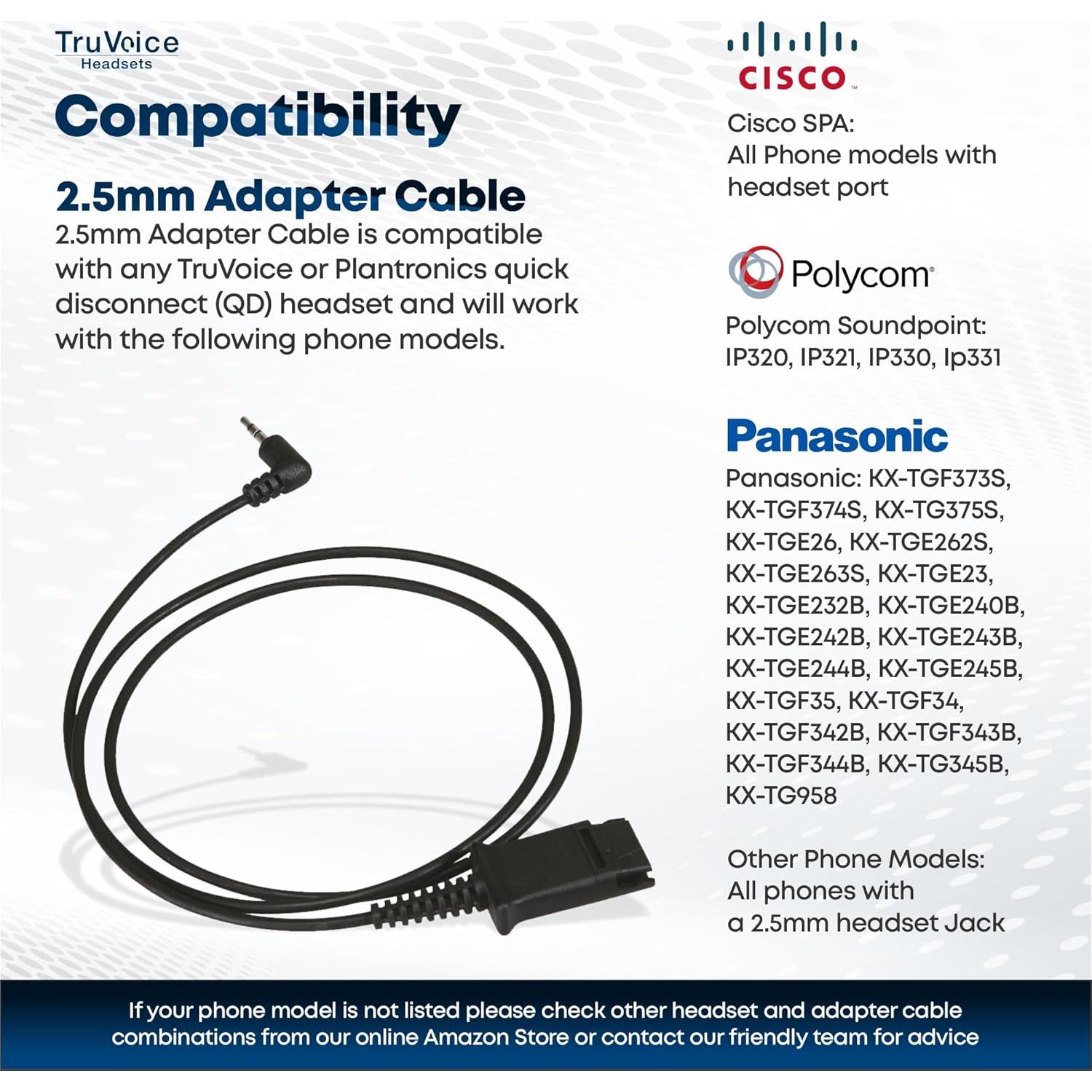 Auricular TruVoice HD-500 con Micrófono y Cancelación de Ruido