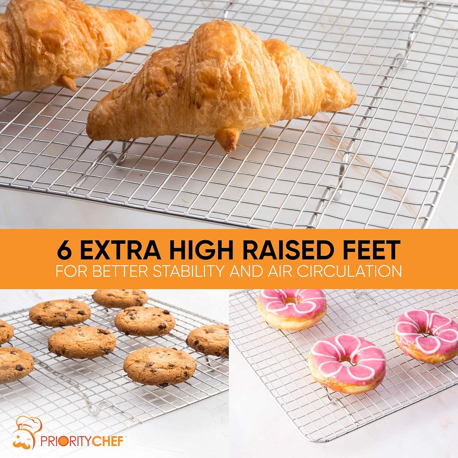 Rejilla de Enfriamiento PriorityChef Acero Inoxidable 21.6x30.5cm