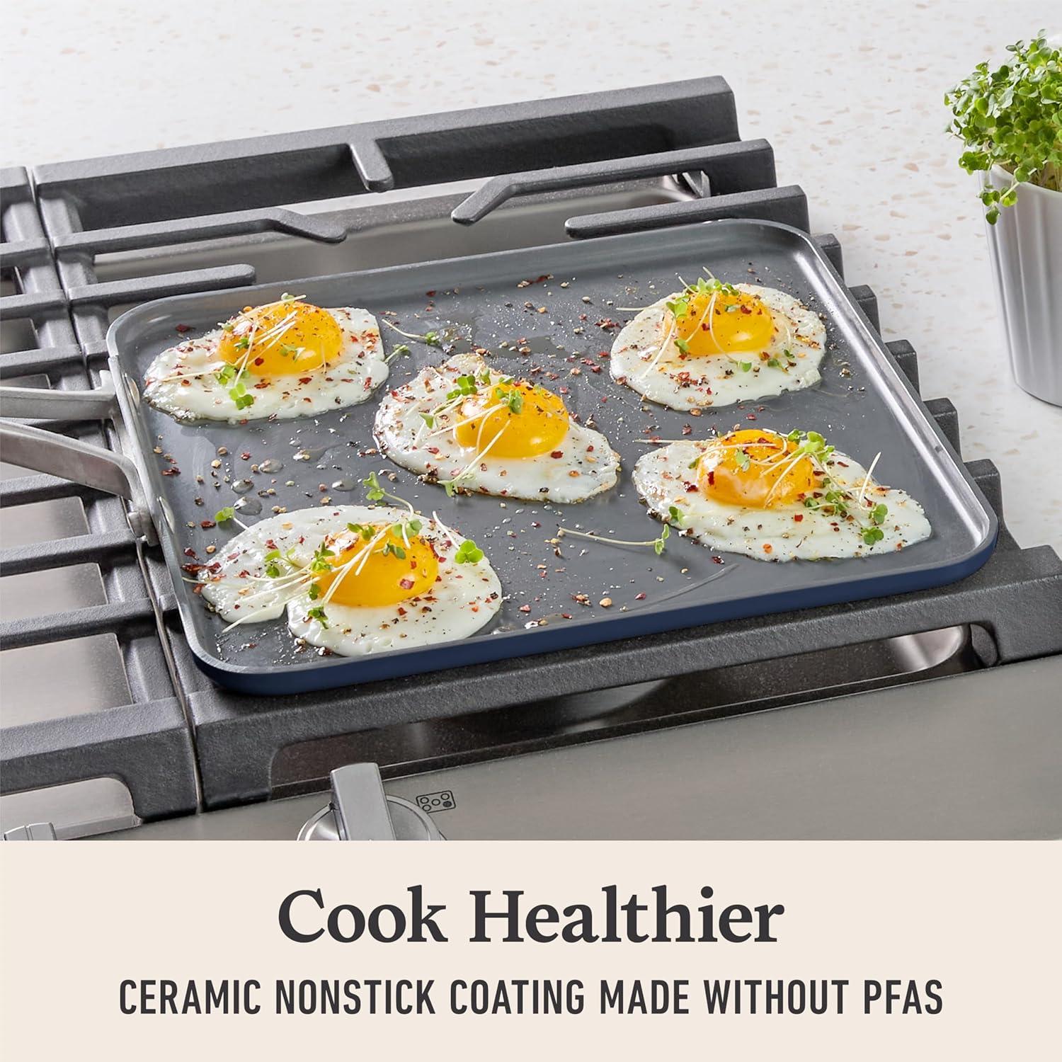 Sartén Cuadrada Antiadherente Cerámica Calphalon 28 cm Azul